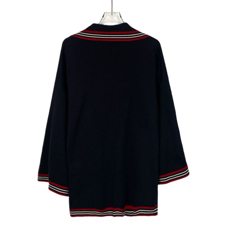 Gucci Gucci Black striped gold buckle mulberry silk knitted card Size XS / US 0-2 / IT 36-38 - 2 Thumbnail