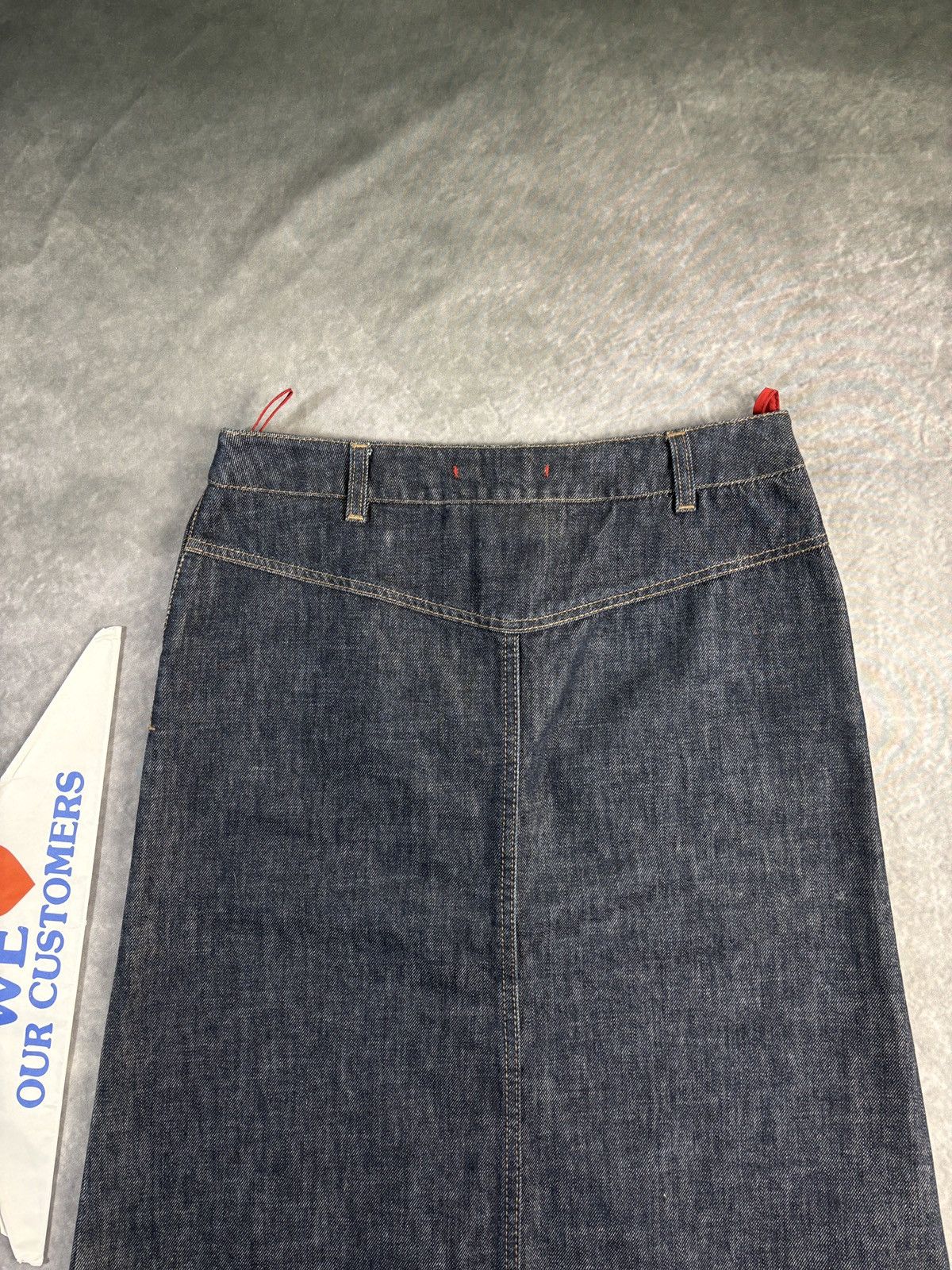 Prada × Vintage 2000s Prada Sport Vintage Prada Denim Maxi Skirt 1990s Long Size 28" / US 6 / IT 42 - 14 Thumbnail