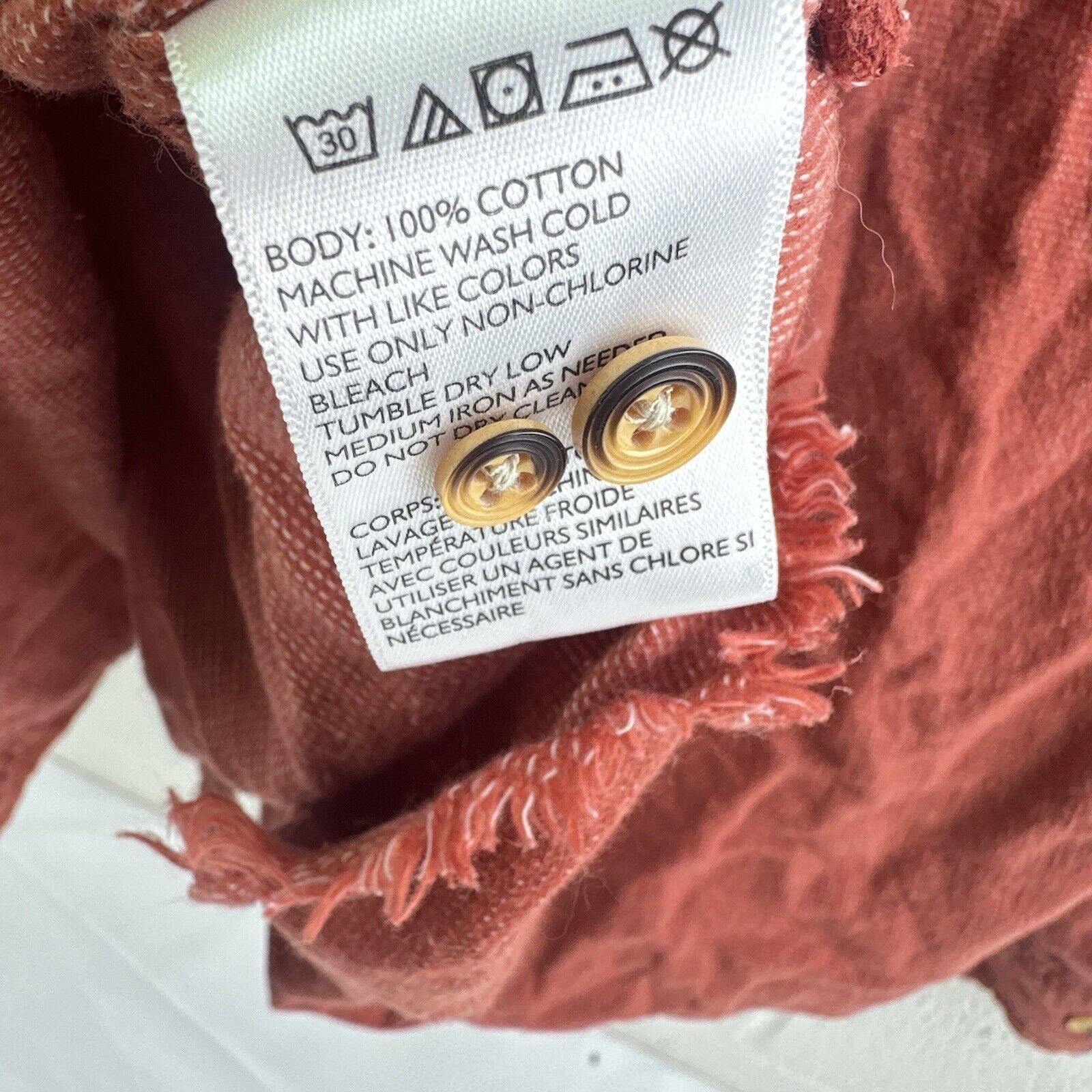 Koto KOTO Urban Outfitters Button Up Shirt Mens Size L, Brick Red Size US L / EU 52-54 / 3 - 10 Thumbnail