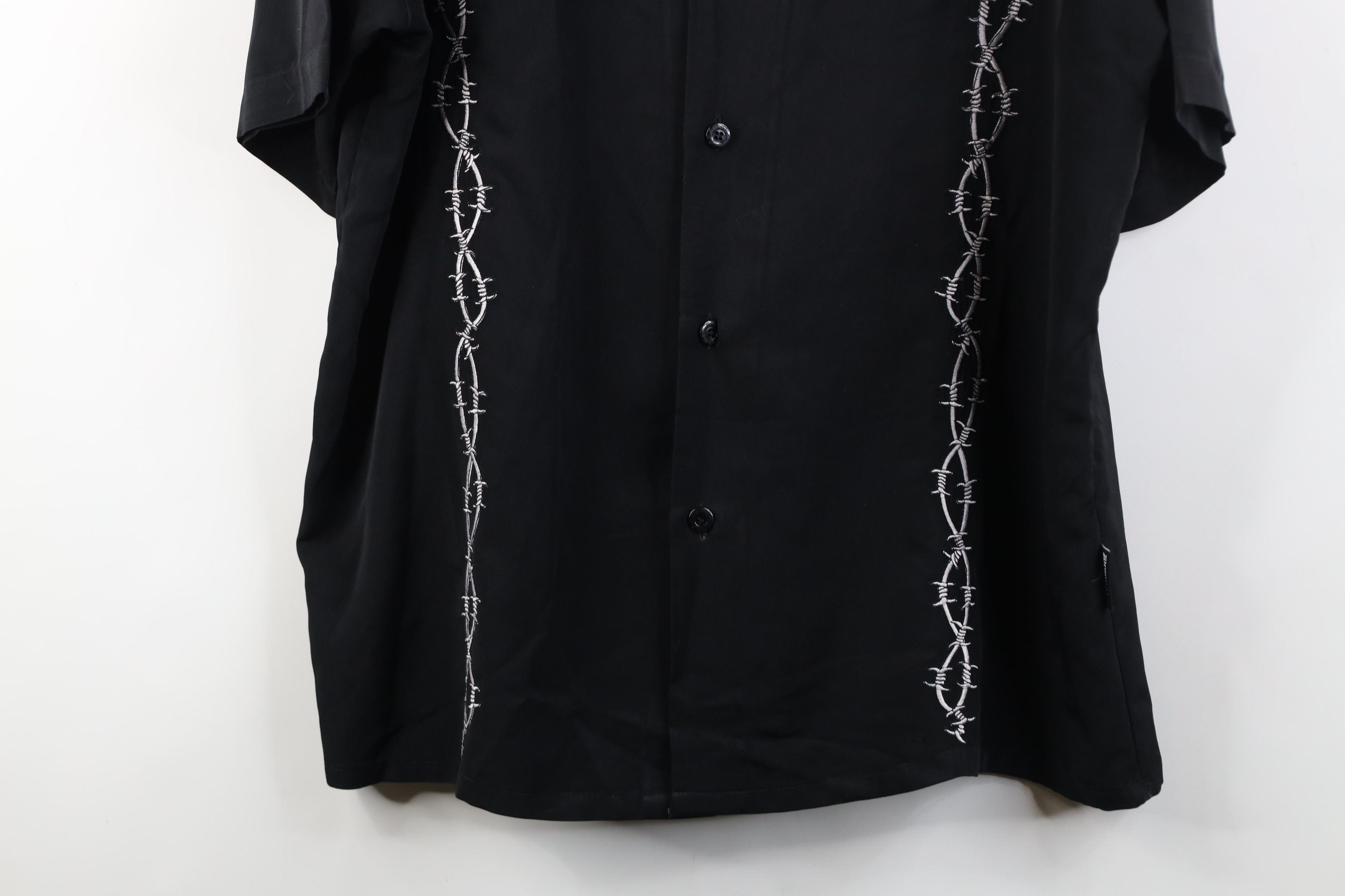Vintage Vintage 90s Y2K Streetwear Wire Looped Collar Button Shirt Size US L / EU 52-54 / 3 - 3 Thumbnail