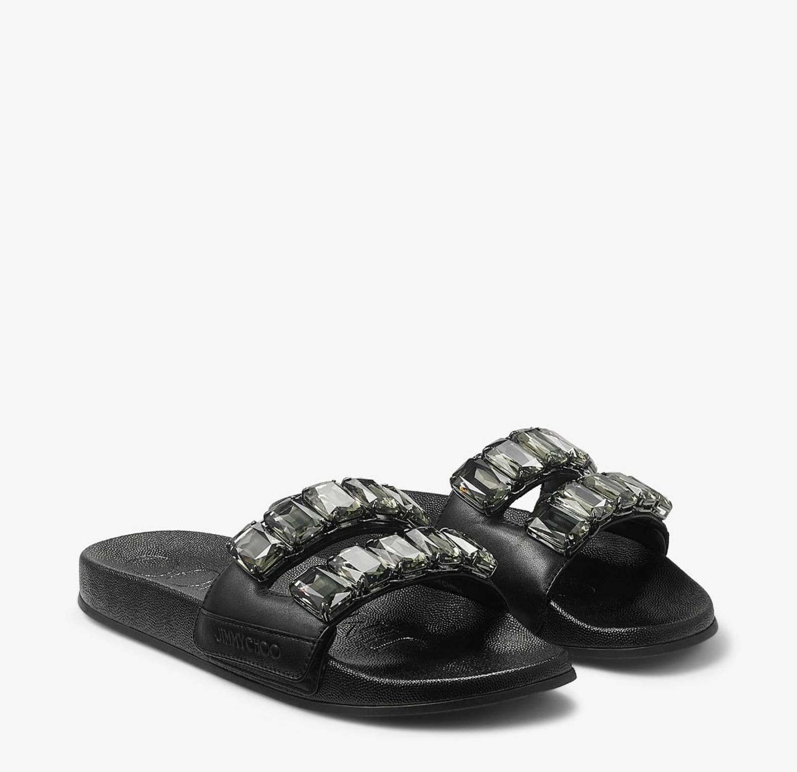 Jimmy Choo Jimmy Choo Fitz Crystal Slides Size US 7.5 / IT 37.5 - 2 Thumbnail