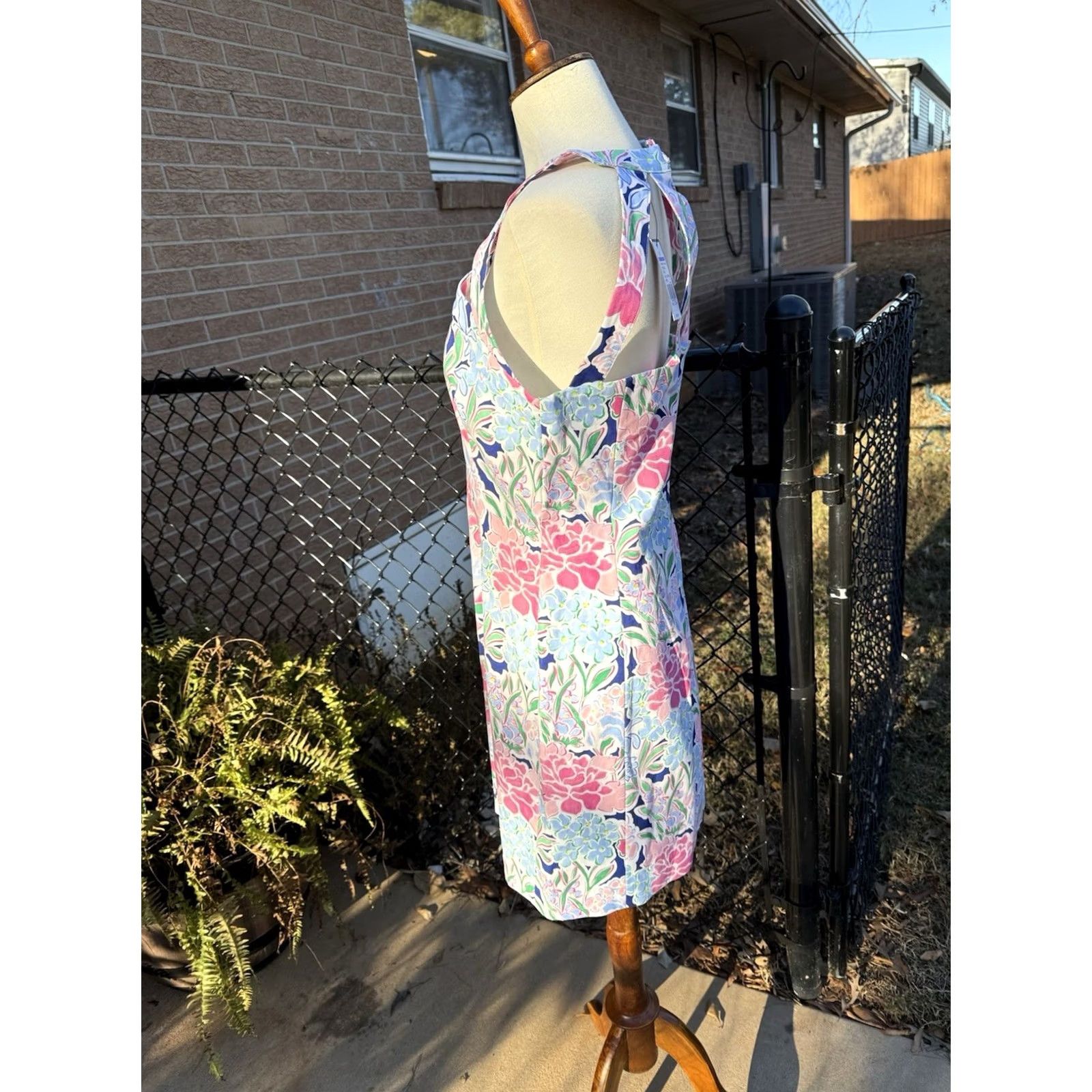 Vintage Crown & Ivy Floral Dress Women 8 Blue Knee Length Slip Dress New With Tags Wedding Guest Floral Pattern Womens Size M / US 6-8 / IT 42-44 - 4 Thumbnail