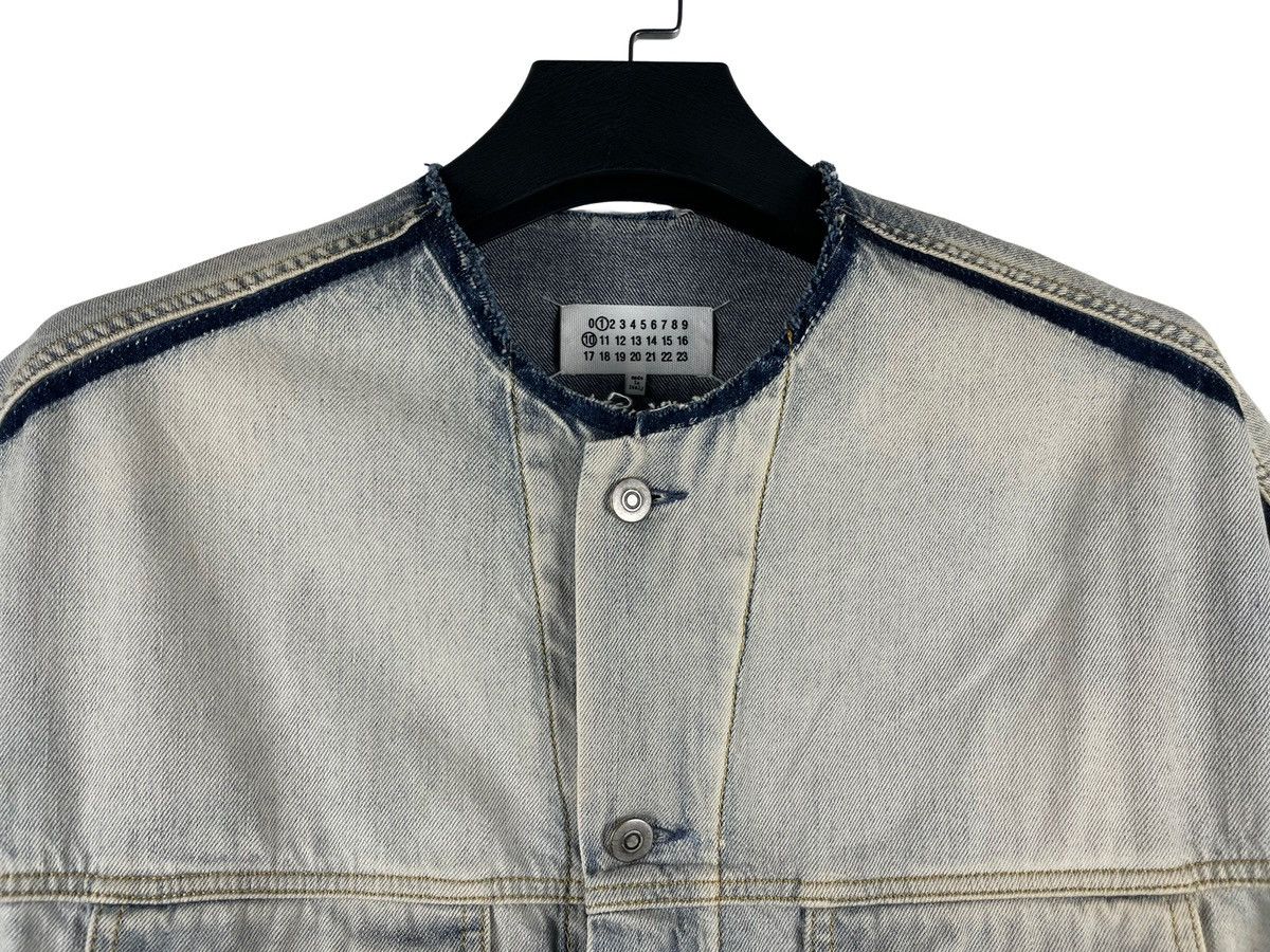Maison Margiela Maison Margiela Collarless Oversized Denim Jacket Size US S / EU 44-46 / 1 - 3 Thumbnail