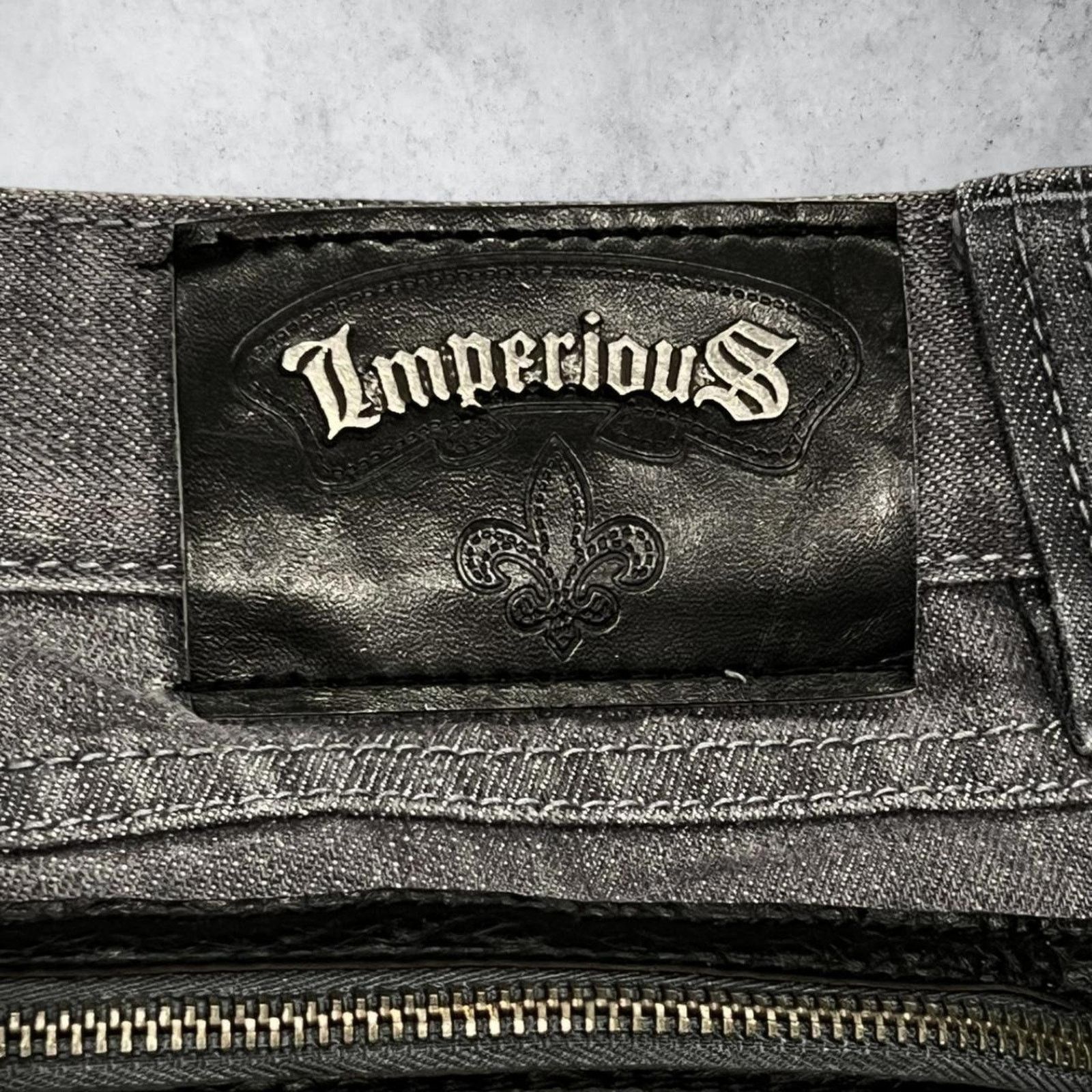 Other Imperious Jeans w/ Faux Leather Back Pocket Embellishments Size US 40 / EU 56 - 4 Thumbnail