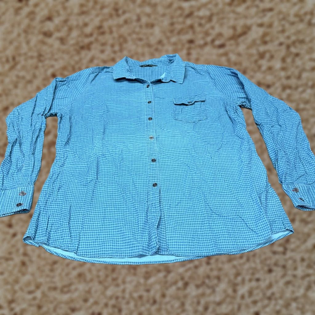 Vintage Woolrich Shirt Womens XL Blue Check Button Front Long Sleeve Cotton Casual Size XL / US 12-14 / IT 48-50 - 1 Thumbnail