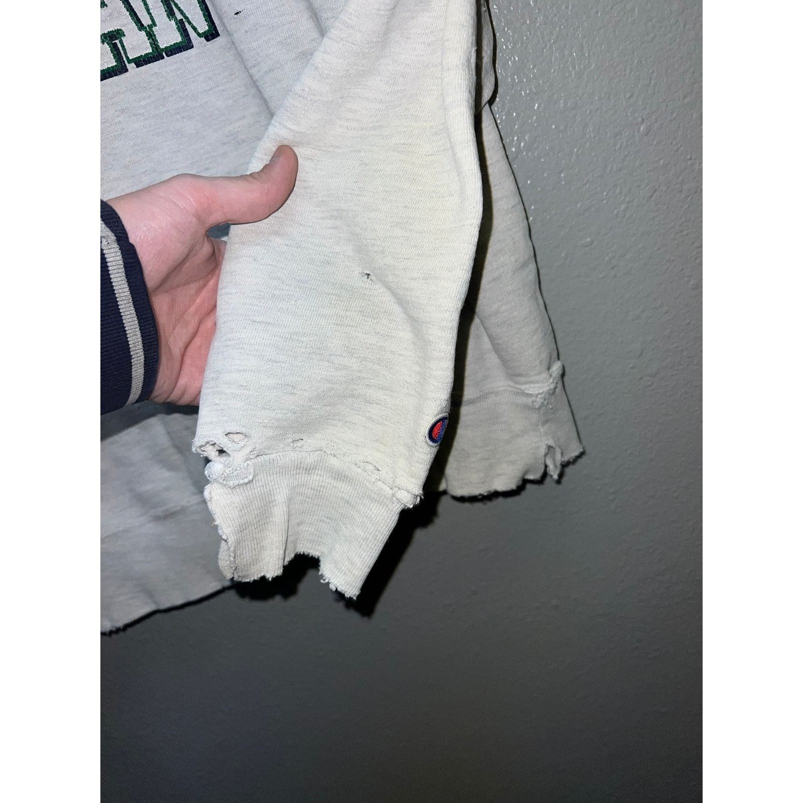 Vintage Womens Vintage Champion Eastern Michigan Sweatshirt Worn XL Size XL / US 12-14 / IT 48-50 - 7 Thumbnail