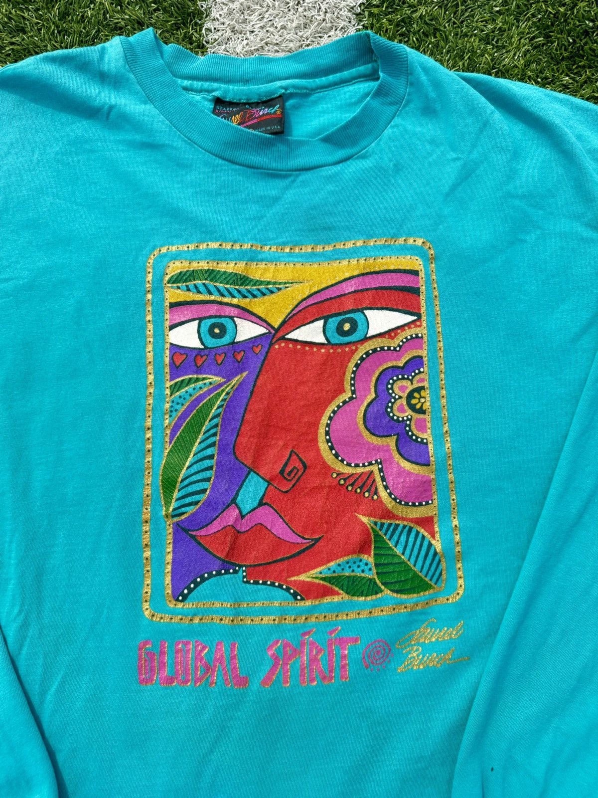 Vintage 90’s Vintage Picasso Art Global Spirit Long Sleeve Size US XL / EU 56 / 4 - 2 Thumbnail