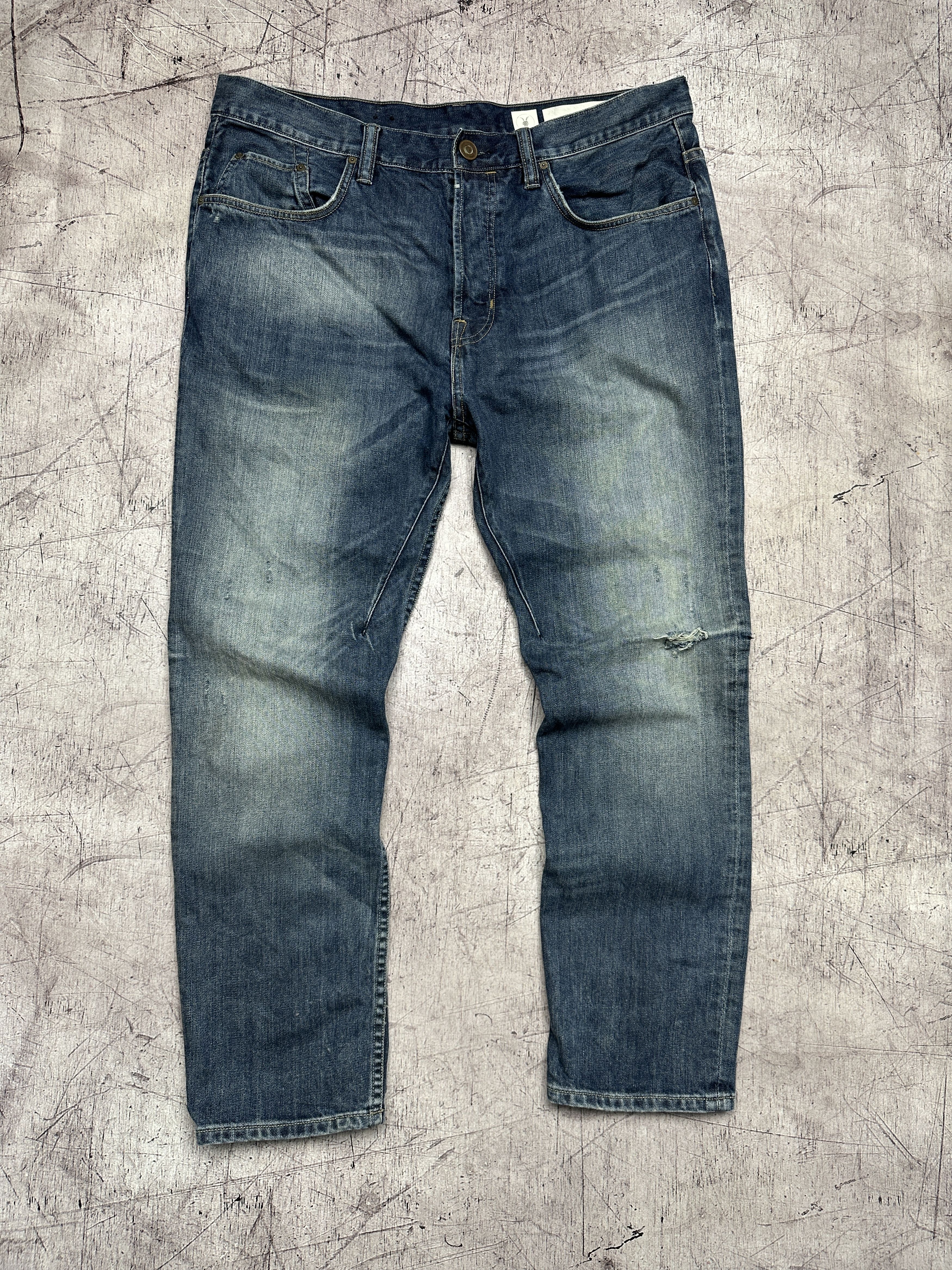 Allsaints Allsaints Mens Reqviem Short Kick Denim Pants Jeans Size US 36 / EU 52 - 1 Thumbnail