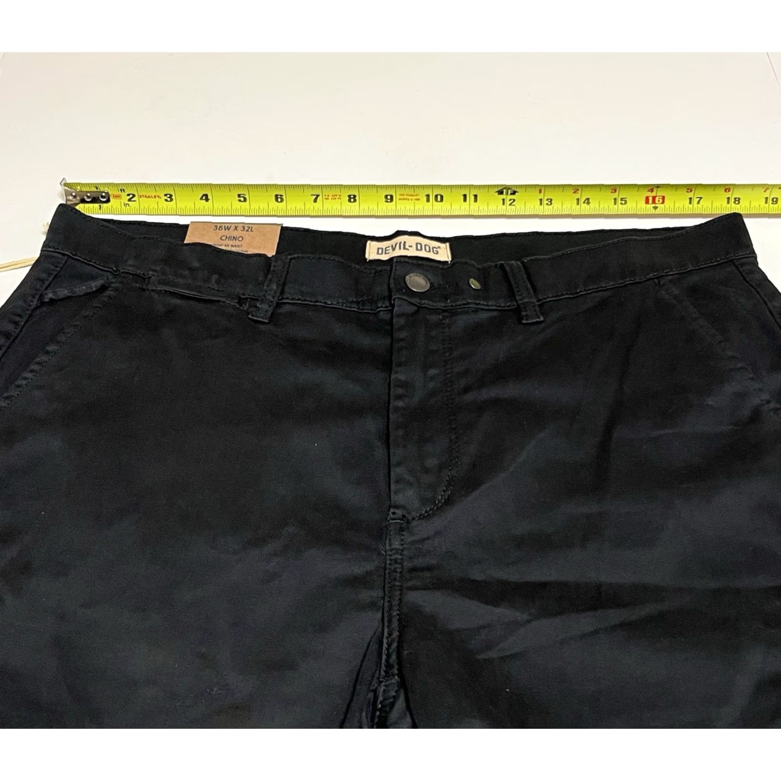 Vintage DEVIL-DOG Dungarees Chino Pants Mens 36x32 36x31 Black NWT Vintage? Military Logo 5-Pocket Straight Front Classic Fit Clothing Size US 36 / EU 52 - 3 Thumbnail
