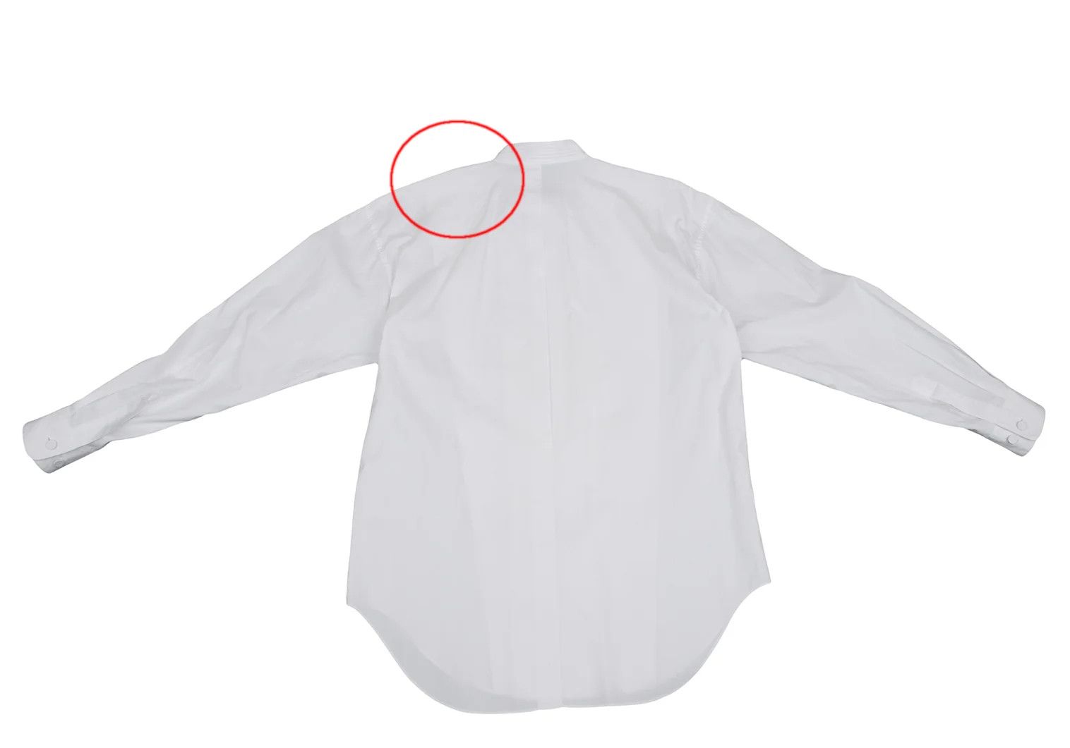 Issey Miyake Band Collar Pin Pleats Shirt in White, Size S Size US S / EU 44-46 / 1 - 13 Thumbnail