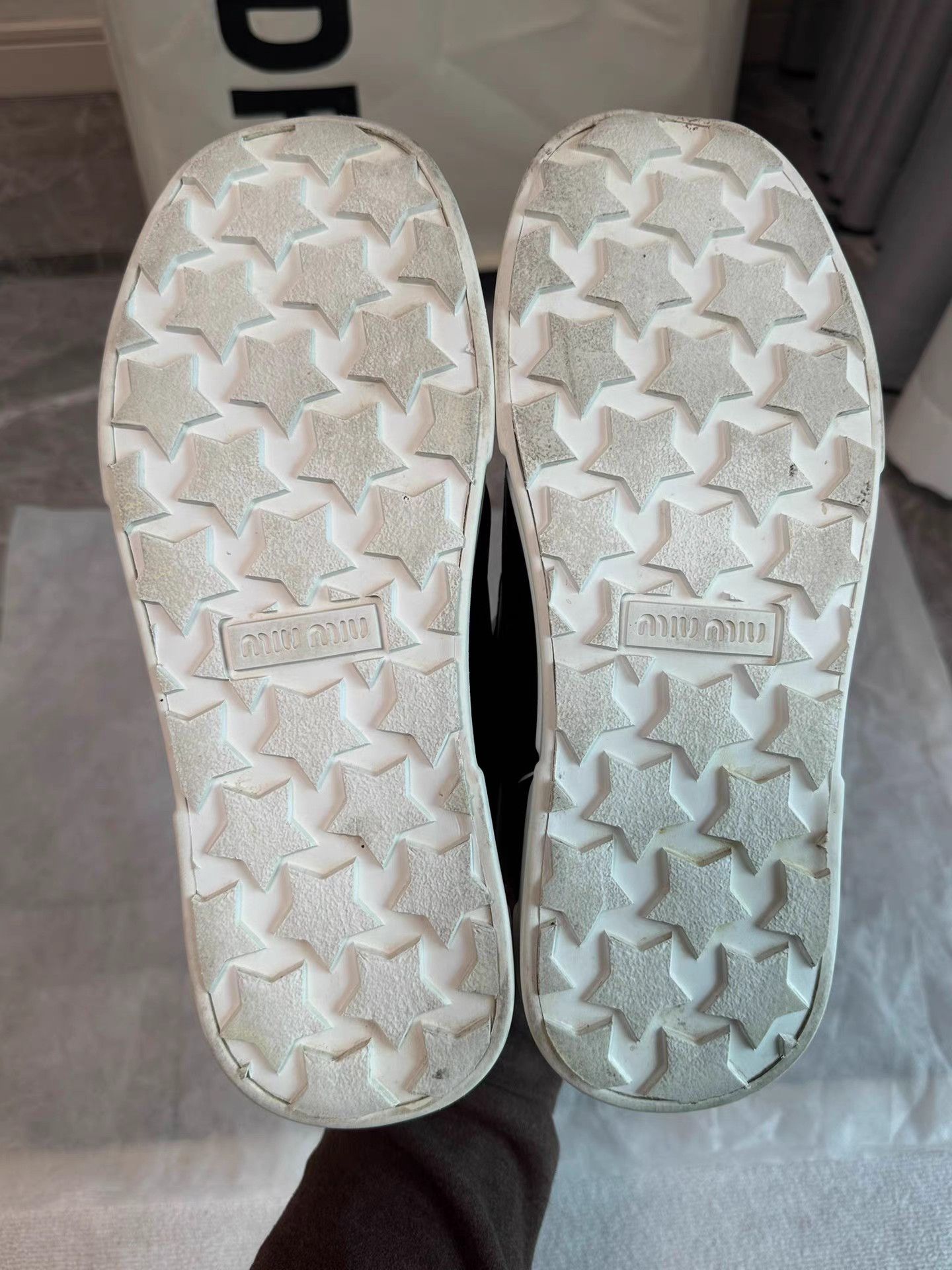 Miu Miu MiuMiu Black & White Panda Sneakers K6 Size US 6 / IT 36 - 8 Thumbnail