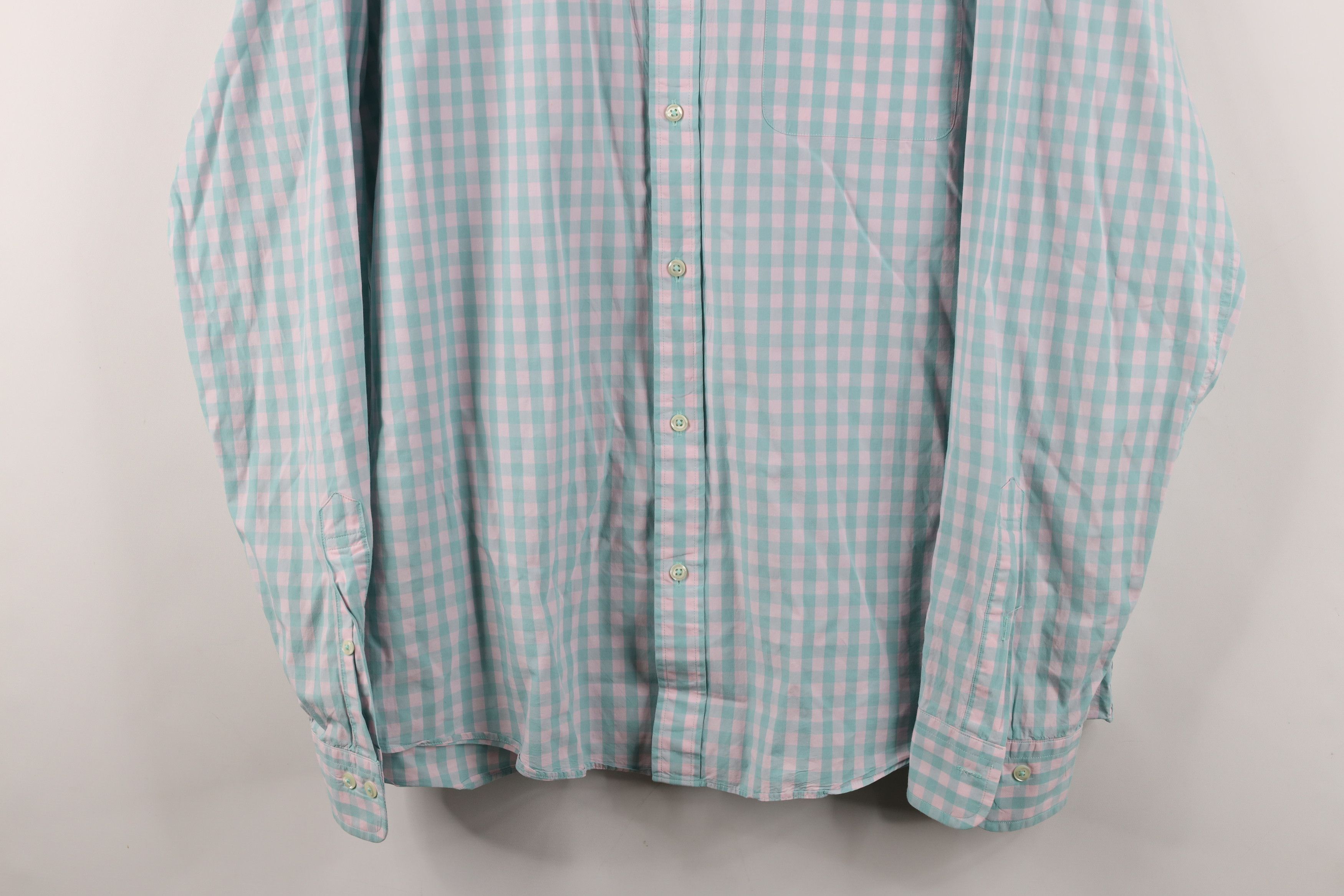 Brooks Brothers Brooks Brothers Cotton Button Down Shirt Pink Plaid OCBD Size US L / EU 52-54 / 3 - 3 Thumbnail