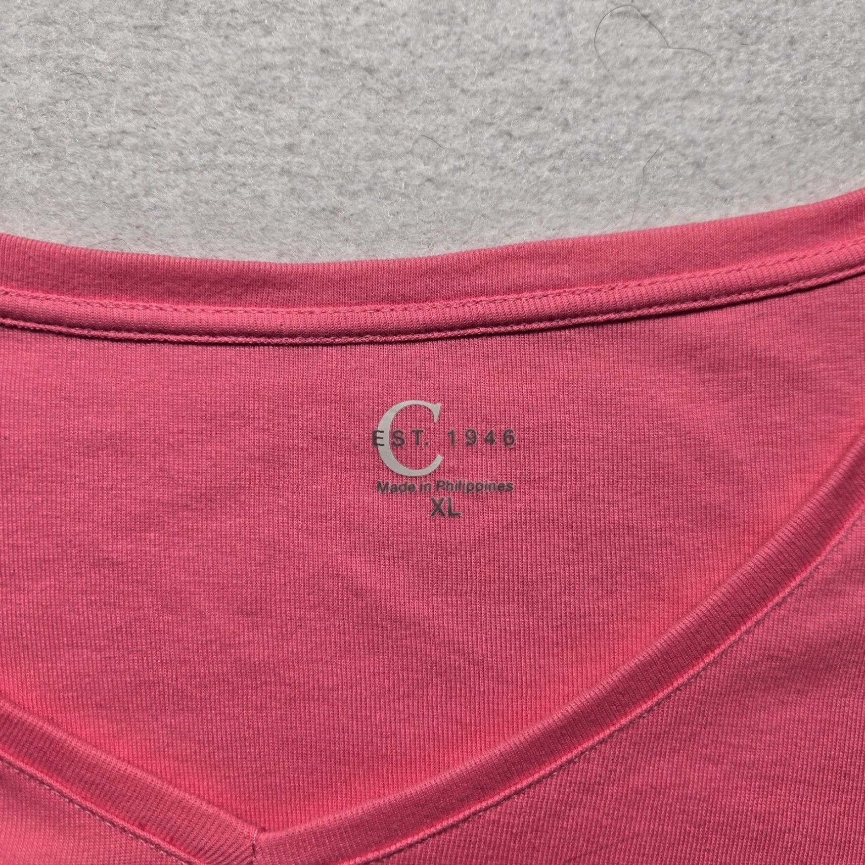 Vintage Cato Top Adult Womens XL Pink V-Neck Short Sleeve Blouse Basic Tee T-Shirt Solid Womens Size XL / US 12-14 / IT 48-50 - 2 Thumbnail