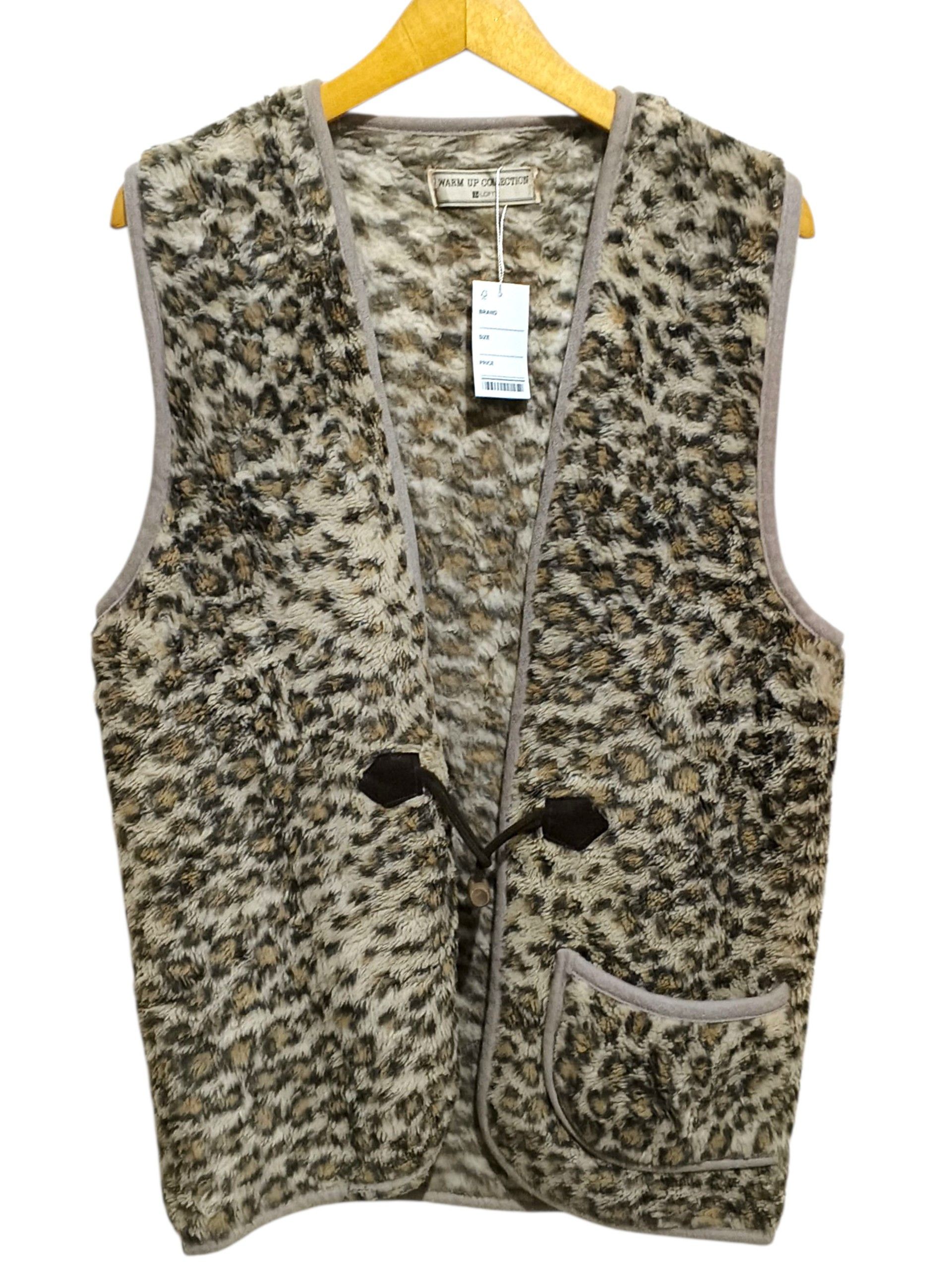 Japanese Brand WARM UP COLLECTION BY LOFTY LEOPARD VEST Size US M / EU 48-50 / 2 - 1 Thumbnail