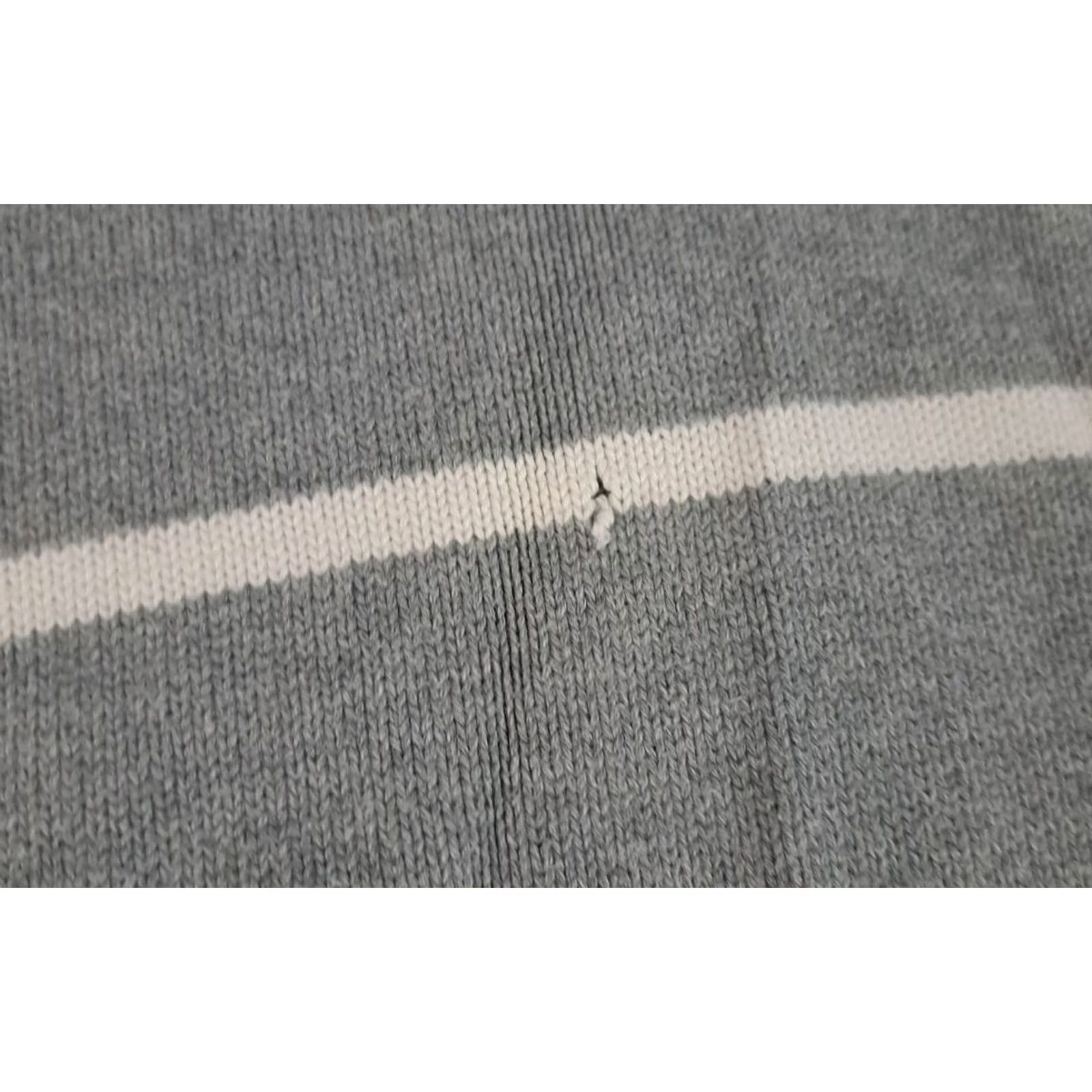 Ralph Lauren VINTAGE Ralph Lauren Jeans Company 1/4 Zip Polo Sweater Grey Striped Knit Long Sleeve Mens M Regular Pullover Size US M / EU 48-50 / 2 - 3 Thumbnail