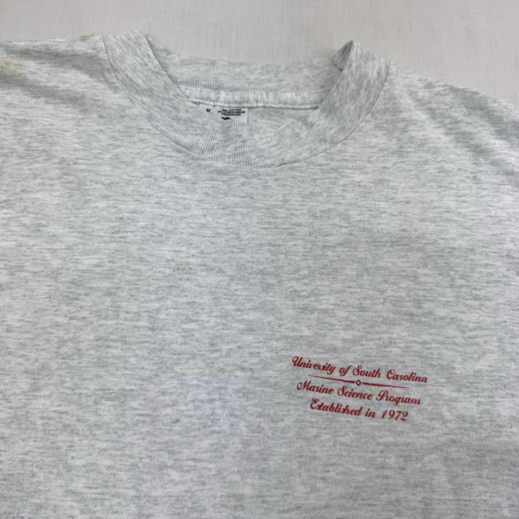 Fruit Of The Loom VINTAGE USC Marine Science Program T Shirt Adult Medium Gray Nature Ocean Animal Crew Neck Short Sleeve Fruit of the Loom Mens 90s Science Jersey Size US M / EU 48-50 / 2 - 5 Thumbnail