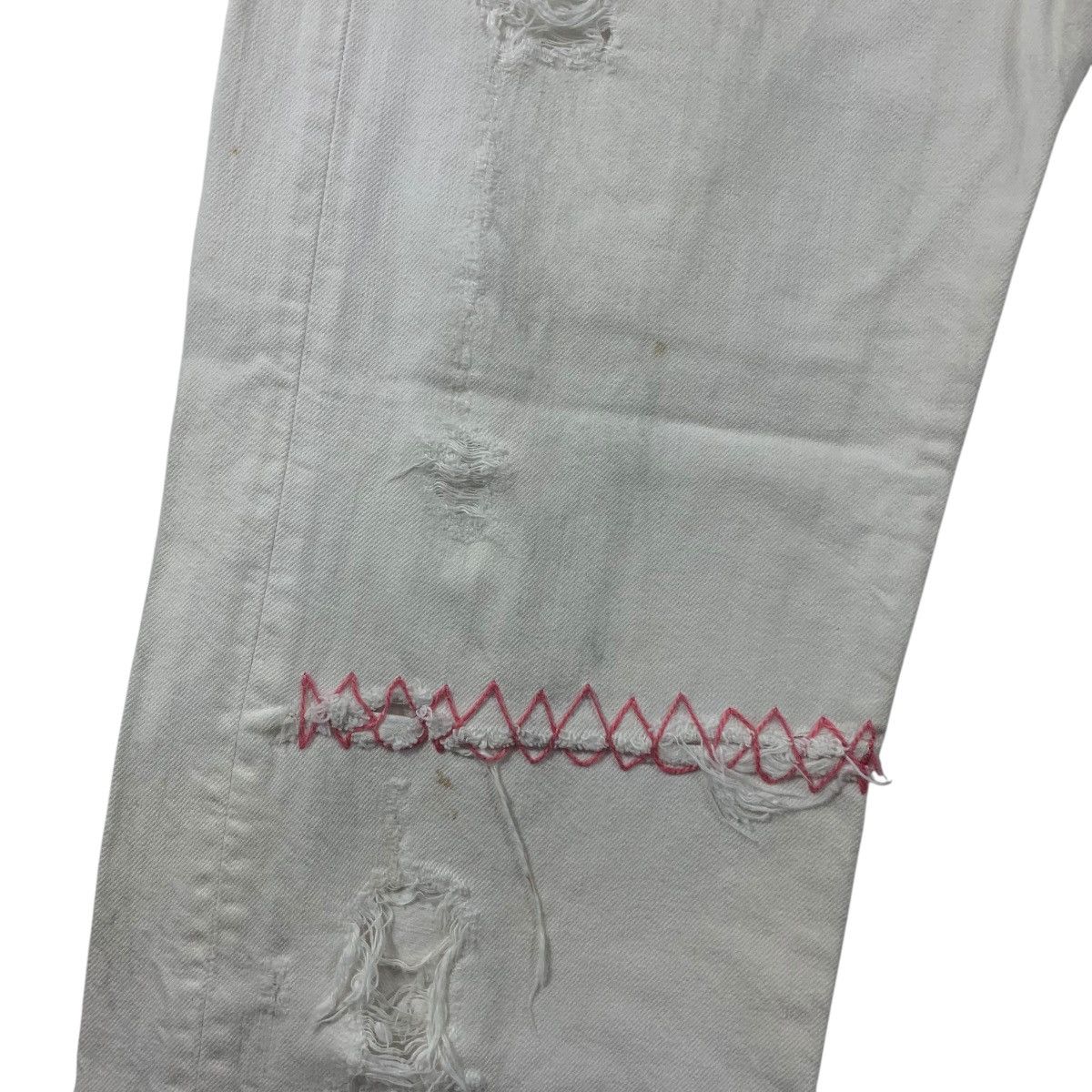 Levi's × Vintage Vintage LEVI’S lot 501 distressed white colour jeans Size 31" - 9 Thumbnail