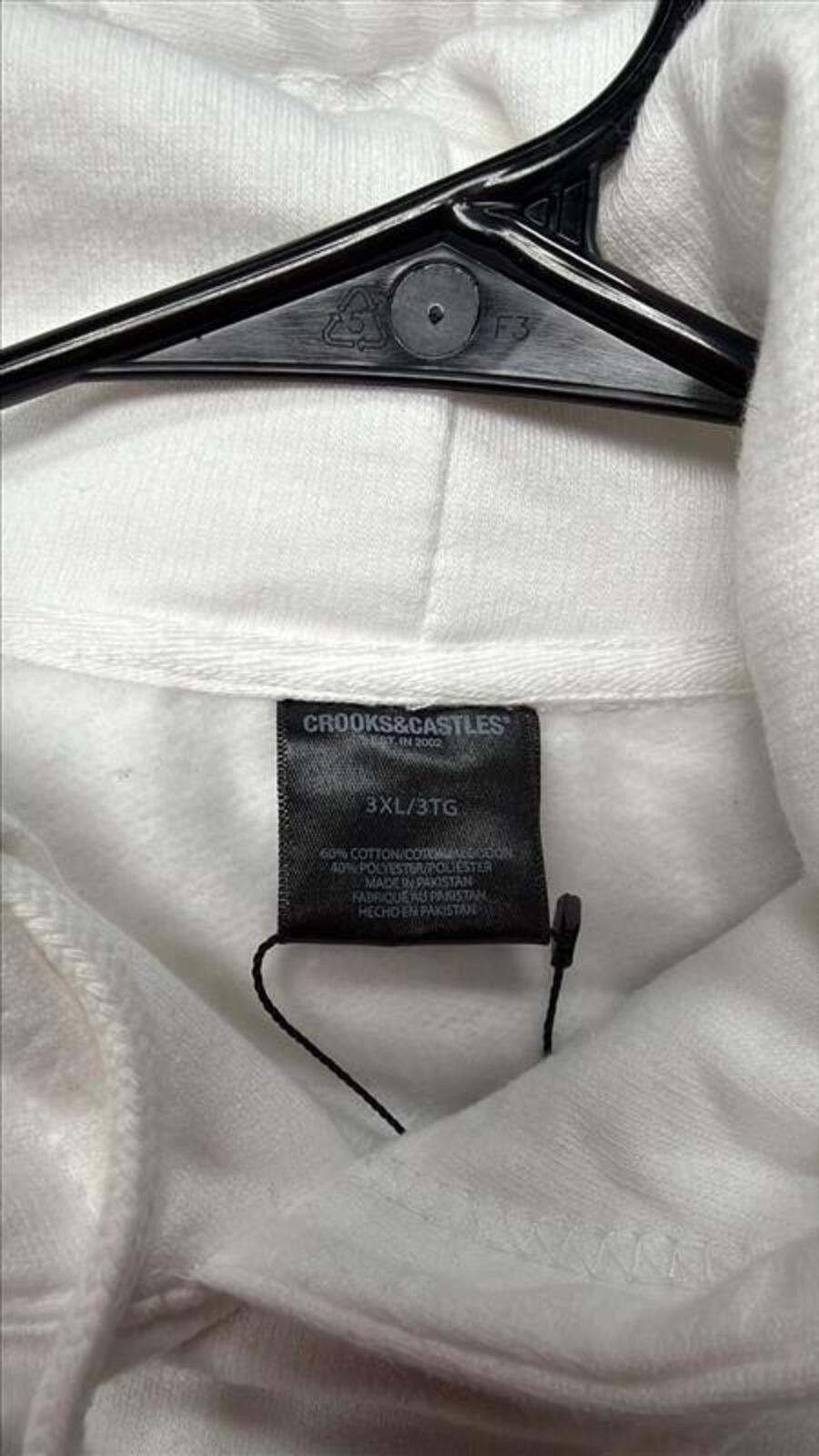 Crooks & Castles 2020s Crooks & Castles Logo Hoodie White Pullover Size 3XL Size US XXL / EU 58 / 5 - 3 Thumbnail