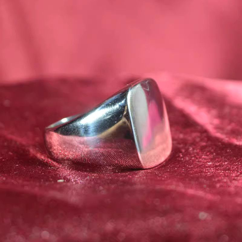 Jewelry Vintage Jewelry Rings Open Size Chrome Ring (Size 7-13) Size ONE SIZE - 5 Thumbnail