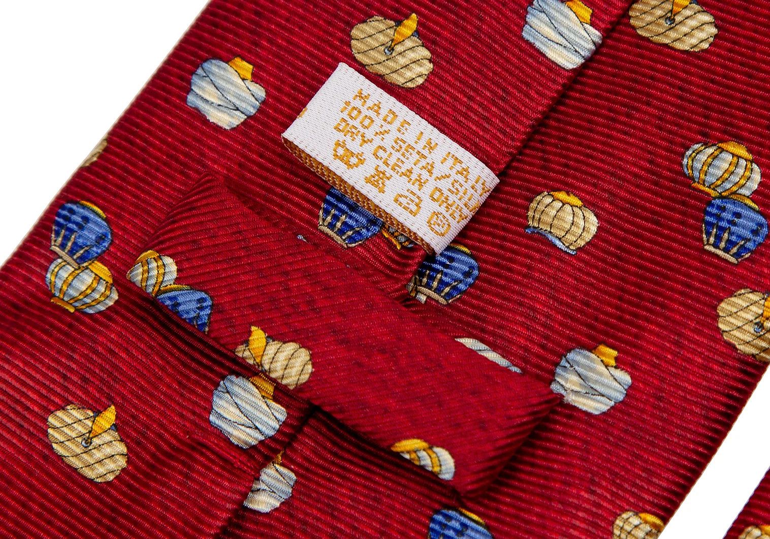 Bvlgari Silk Turban Print Tie in Red Size ONE SIZE - 7 Thumbnail