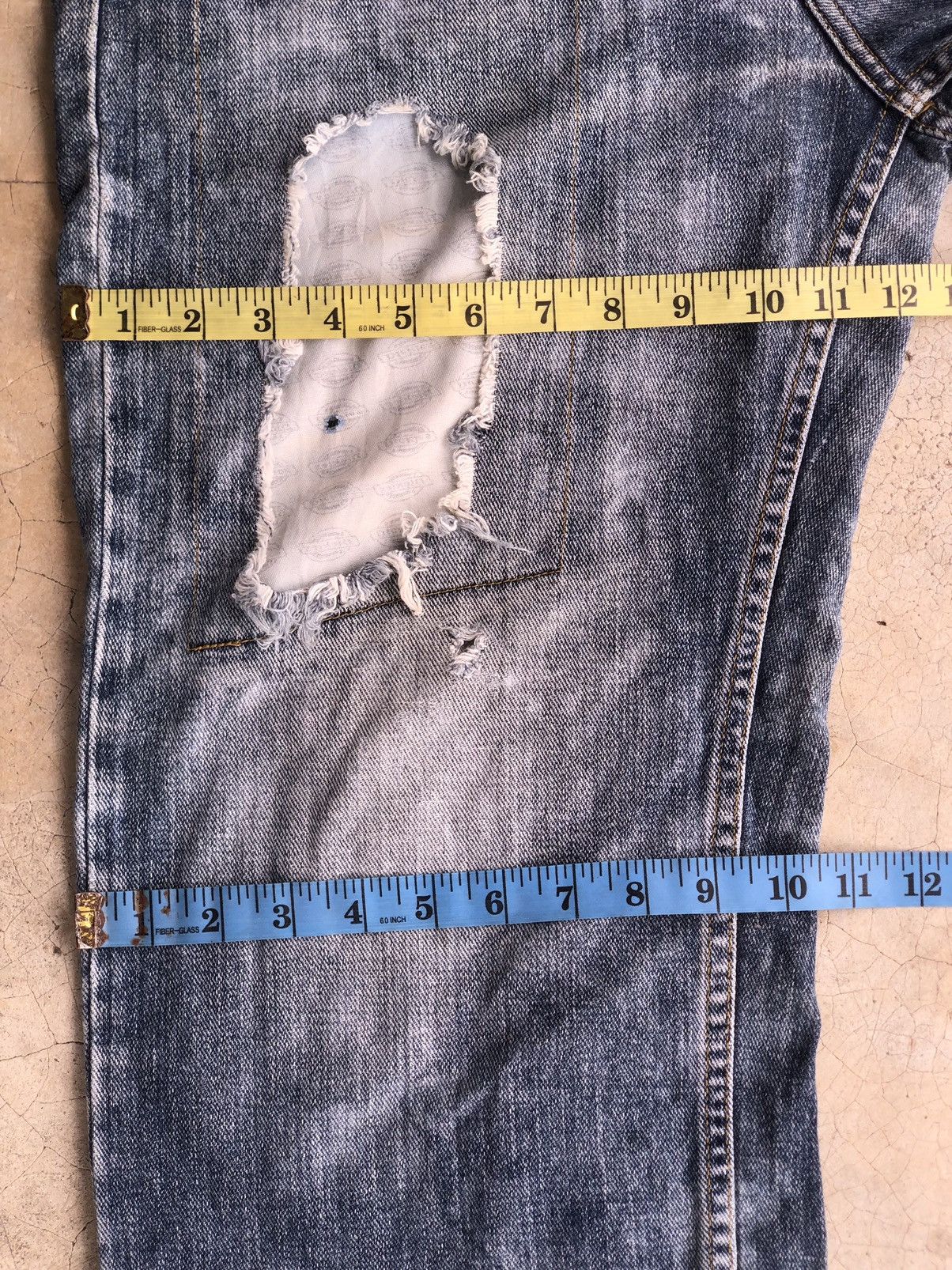 Dickies 🔥Distressed Dickies Denim Panst Size US 33 - 17 Thumbnail