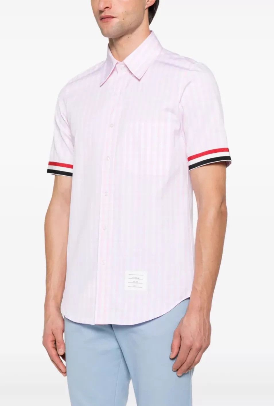 Thom Browne Thom Browne Pink Bubble Short Sleeve Shirt Size 2 Rare Size US M / EU 48-50 / 2 - 6 Thumbnail
