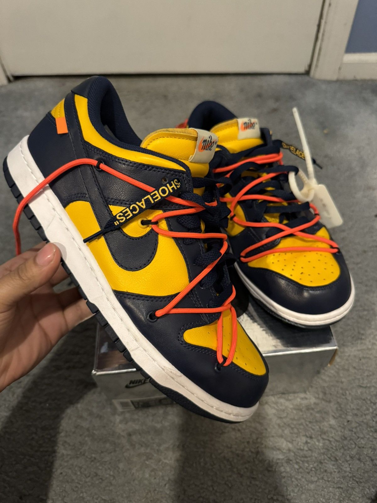 Pre-owned Nike X Off White Offwhite Nike Michigan Dunk Shoes In Yellow
