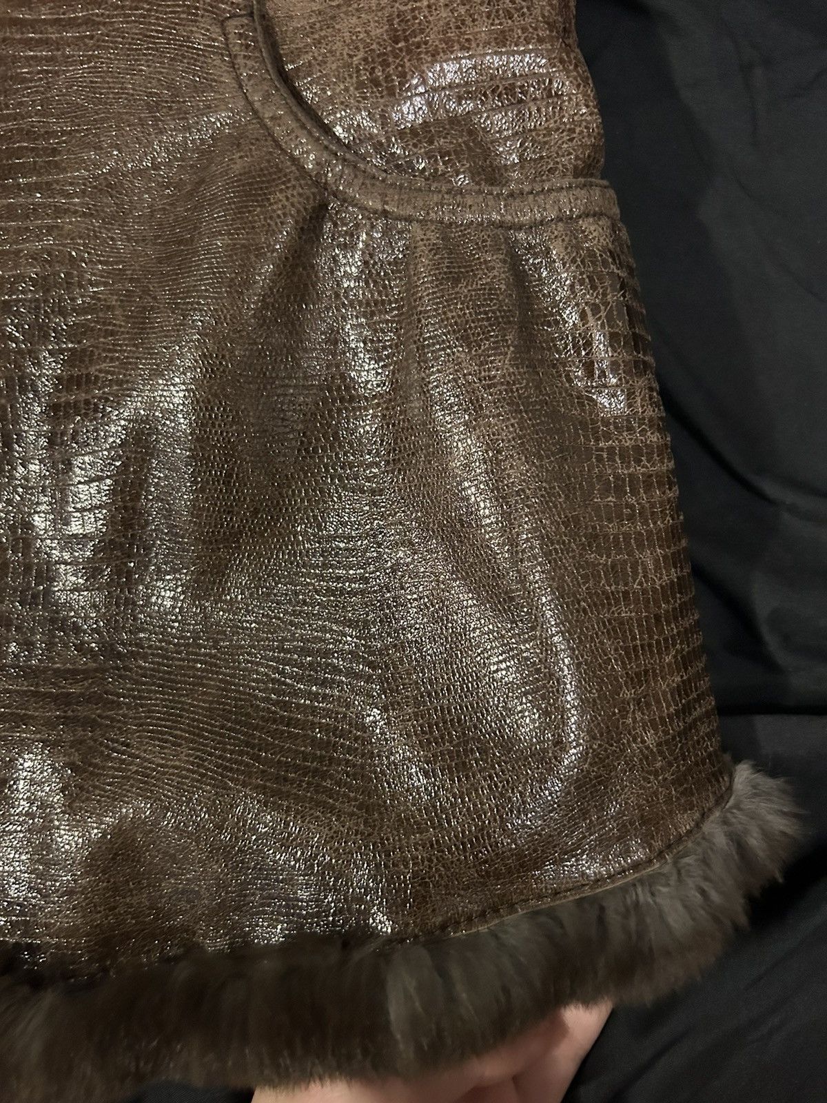 Giorgio Armani Giorgio Armani rabbit fur leather silk y2k Size XS / US 0-2 / IT 36-38 - 6 Thumbnail