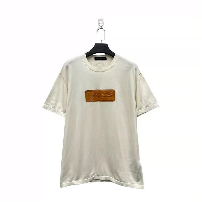 Louis Vuitton louis vuitton White leather logo knit short sleeves Size US XL / EU 56 / 4 - 5 Thumbnail