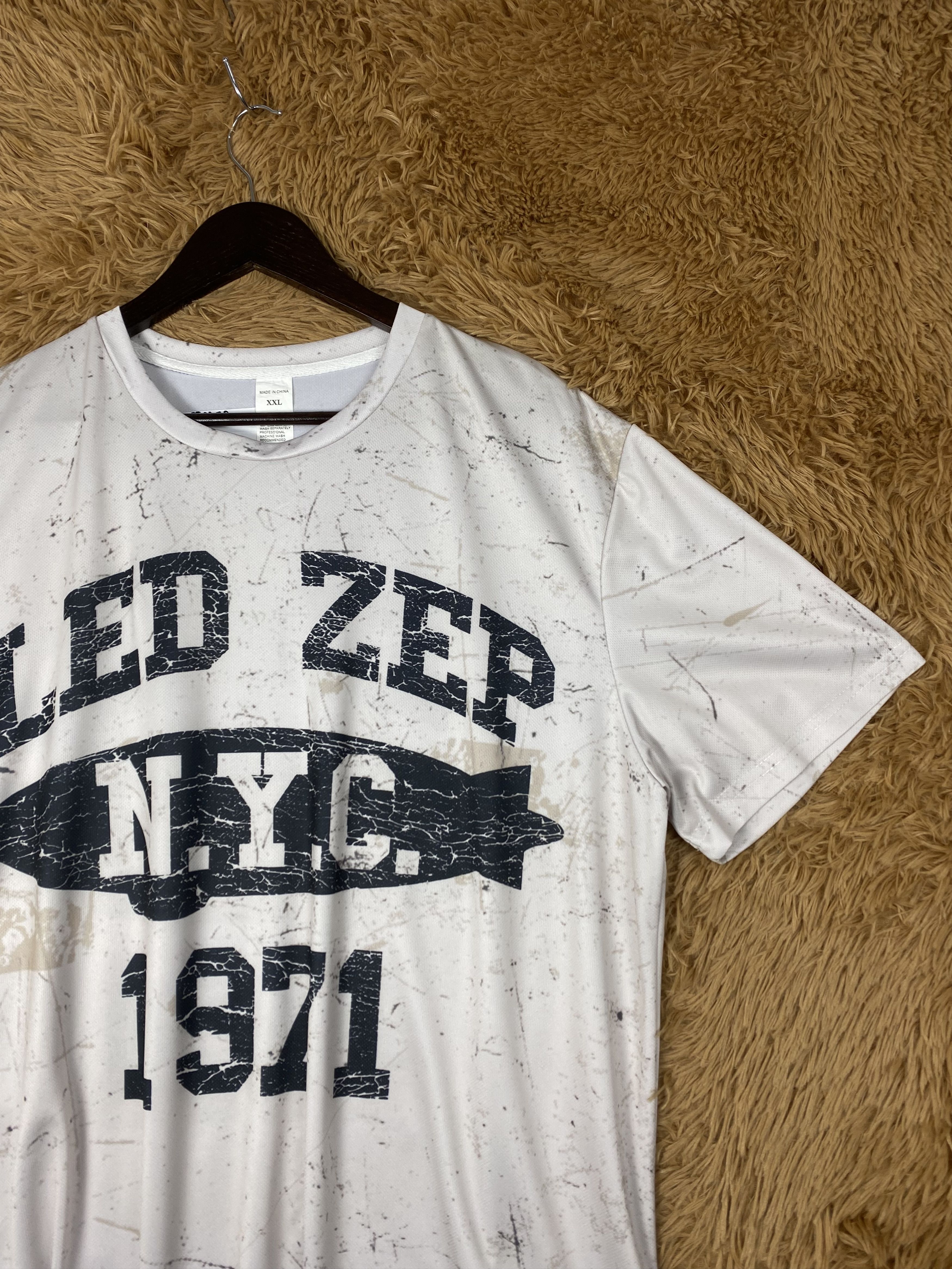 Led Zeppelin Vintage Led Zep Short Sleeve T-Shirts PT0070 Size US XXL / EU 58 / 5 - 3 Thumbnail