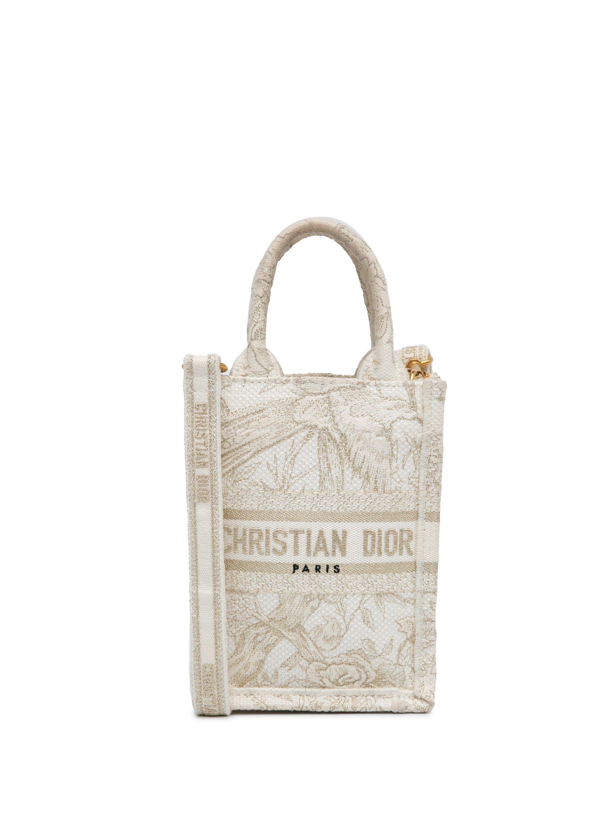 Dior Dior Mini Jardin D'Hiver Vertical Book Tote White Size ONE SIZE - 1 Thumbnail