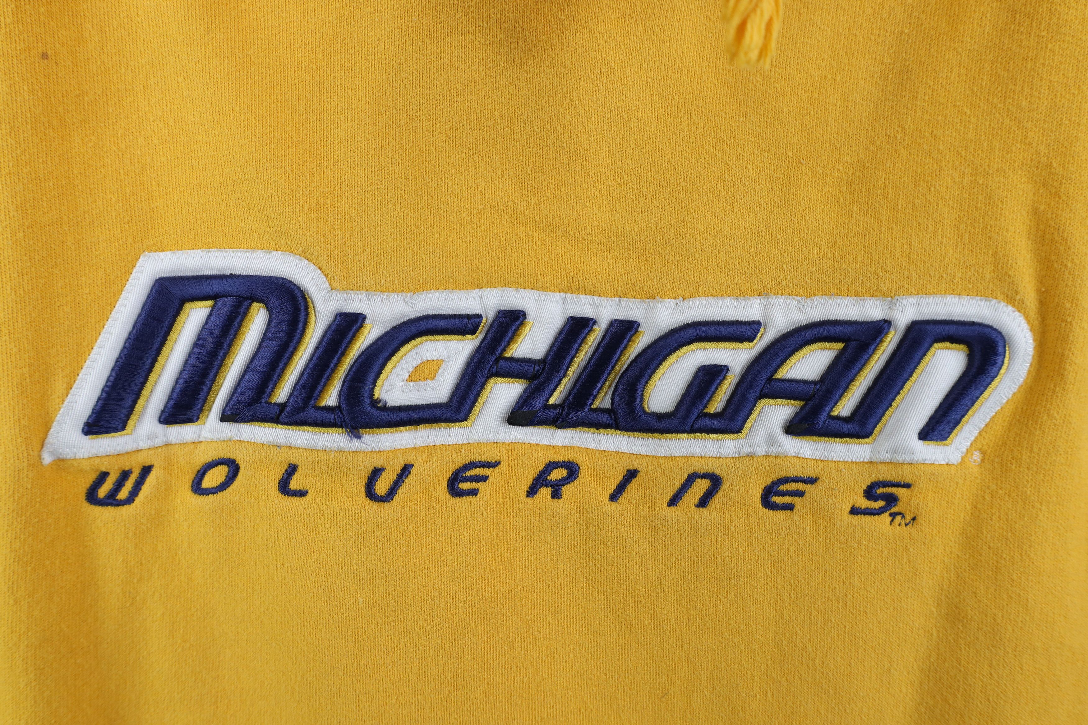 Vintage Vintage 90s Y2K University of Michigan Hoodie Sweatshirt Size US XL / EU 56 / 4 - 4 Thumbnail