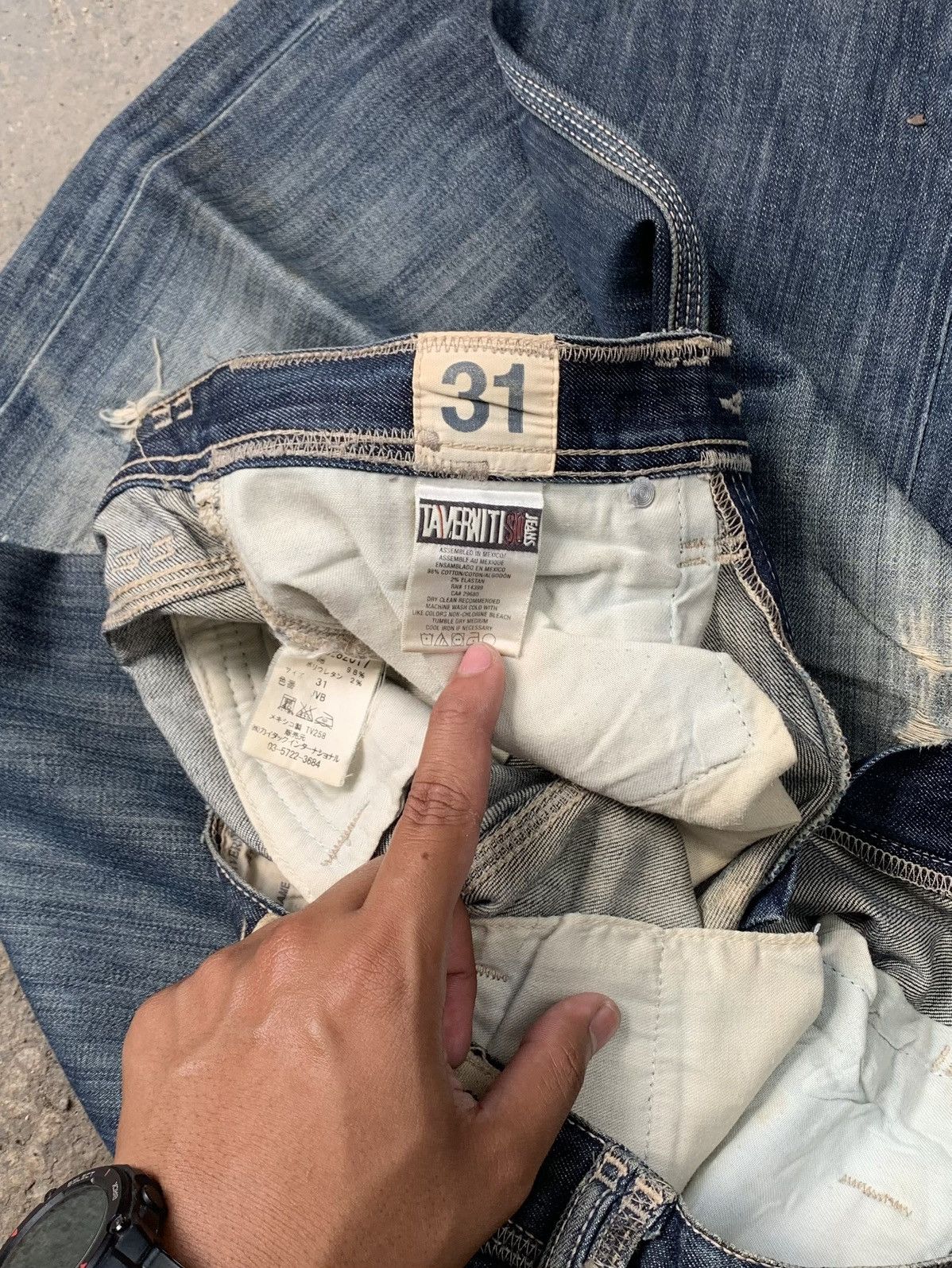 Japanese Brand × Vintage Vintage Meg Punk 19 Taverniti Jeans Size US 34 / EU 50 - 12 Thumbnail