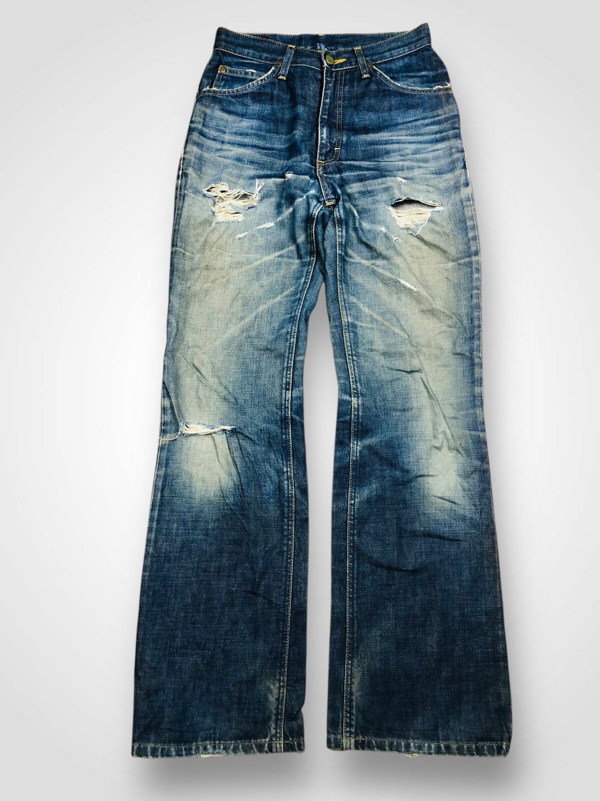 Lee Lee Vintage Flare Jeans High Waist Distressed (37) Size US 30 / EU 46 - 1 Thumbnail