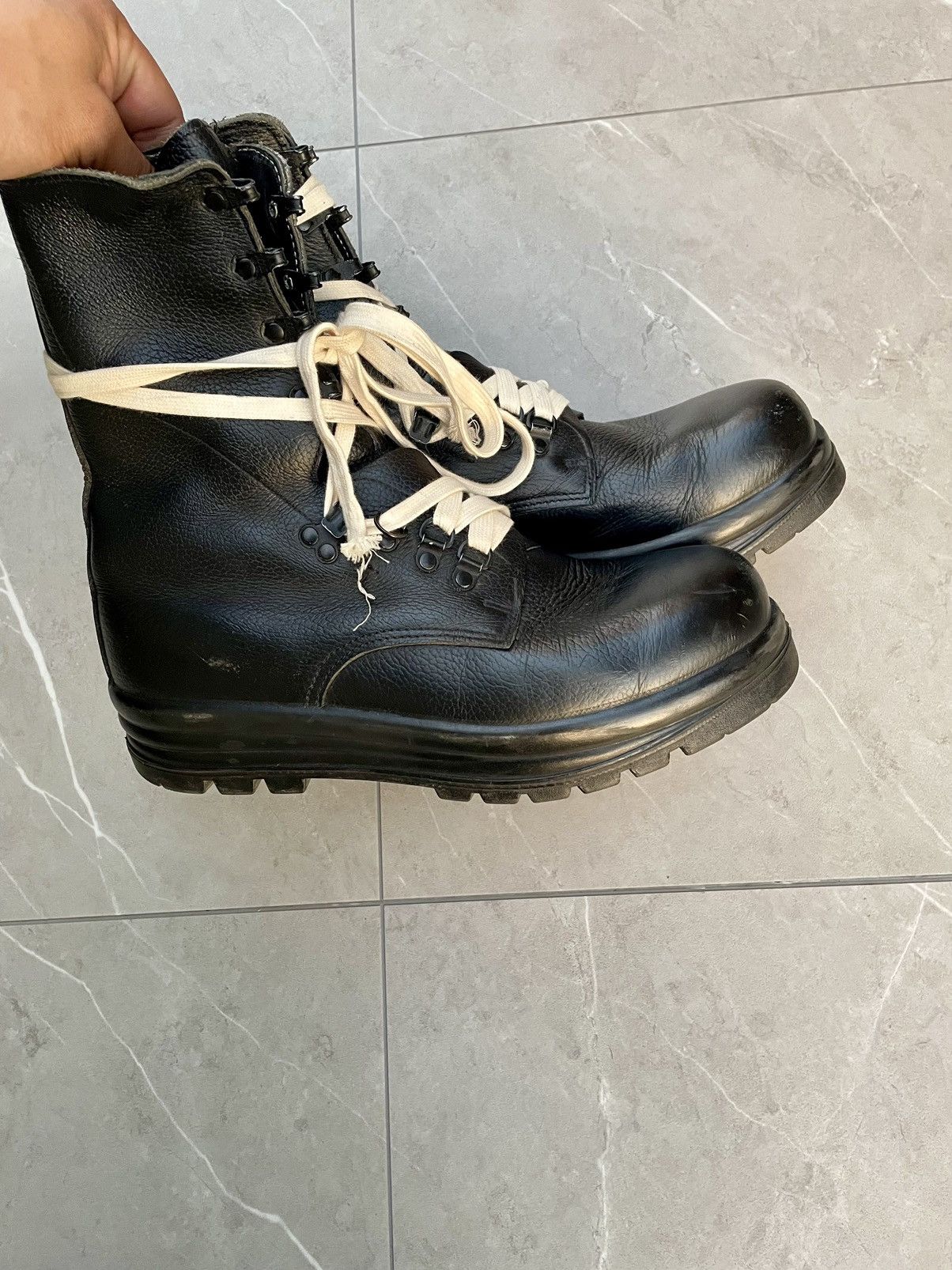 Vintage 1970s Vintage Military Black Leather Combat Boots Size US 8 / EU 41 - 10 Thumbnail
