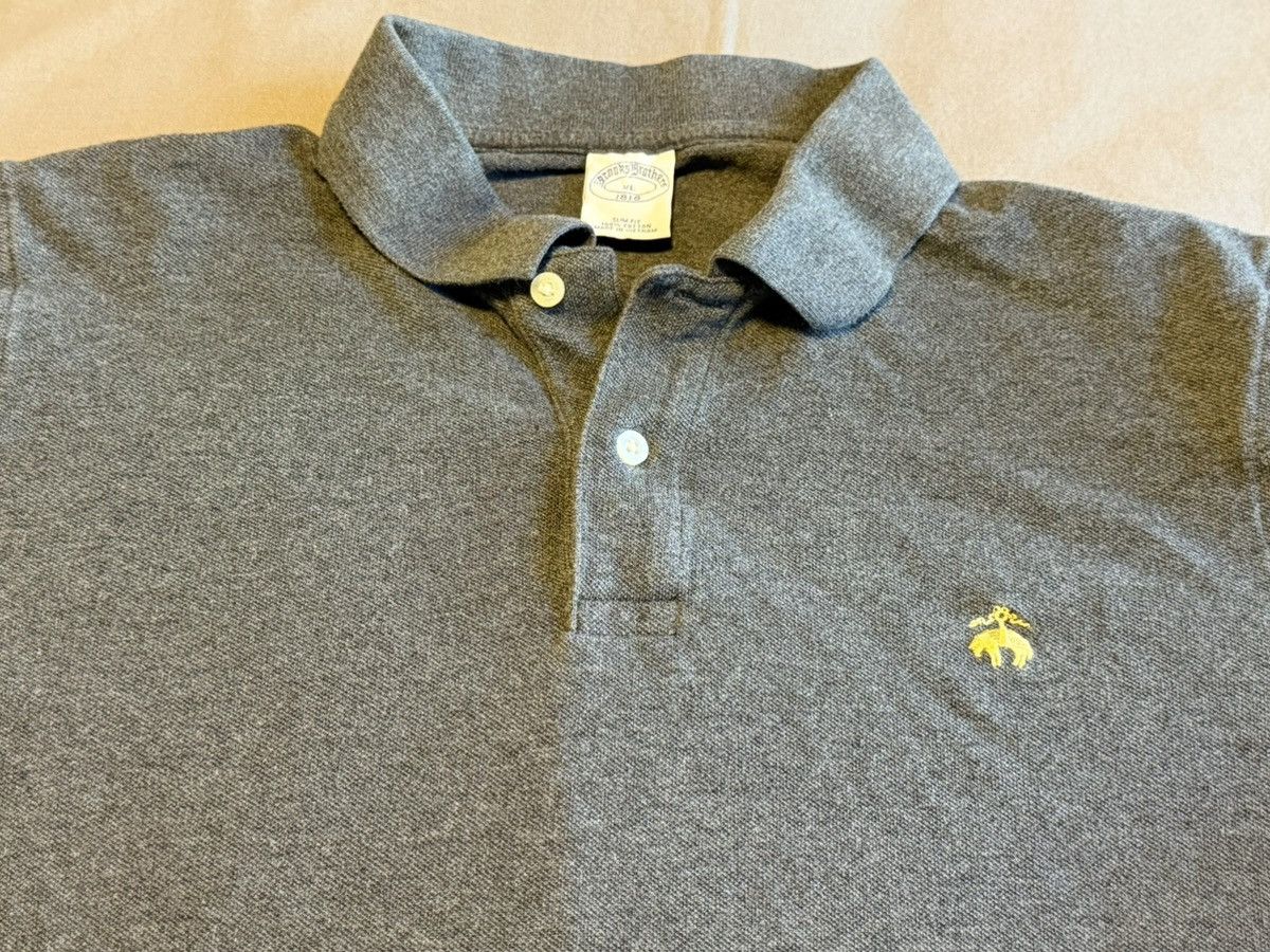 Brooks Brothers Brooks Brothers 1818 Gray Polo Shirt Slim Fit 100% Cotton Size US XL / EU 56 / 4 - 1 Thumbnail
