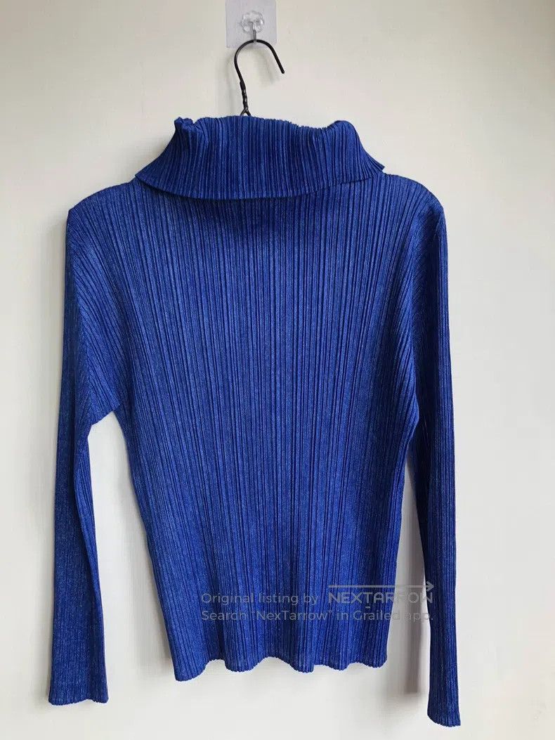 Issey Miyake Issey Miyake Blue Long Sleeve Size L / US 10 / IT 46 - 2 Thumbnail