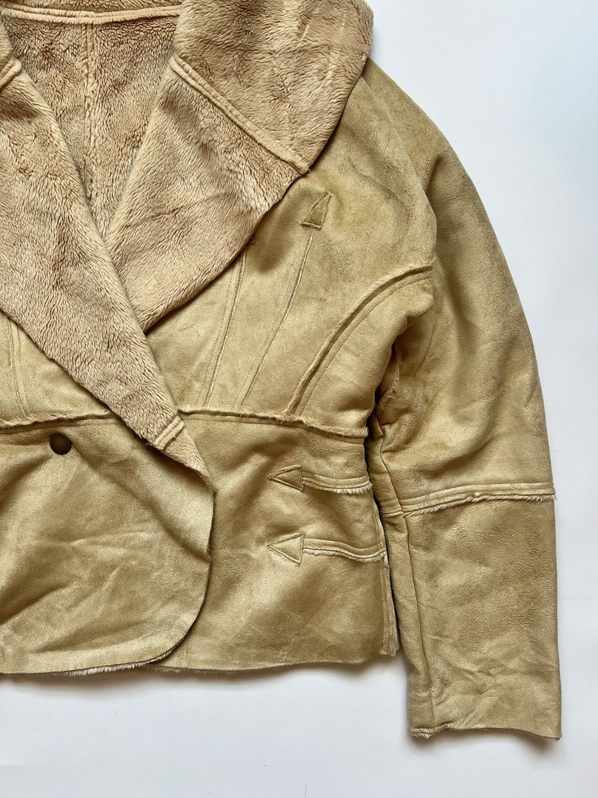 Vintage E-clat Women's Sheepskin Shearling Coat Jacket Japanese Size S / US 4 / IT 40 - 6 Thumbnail