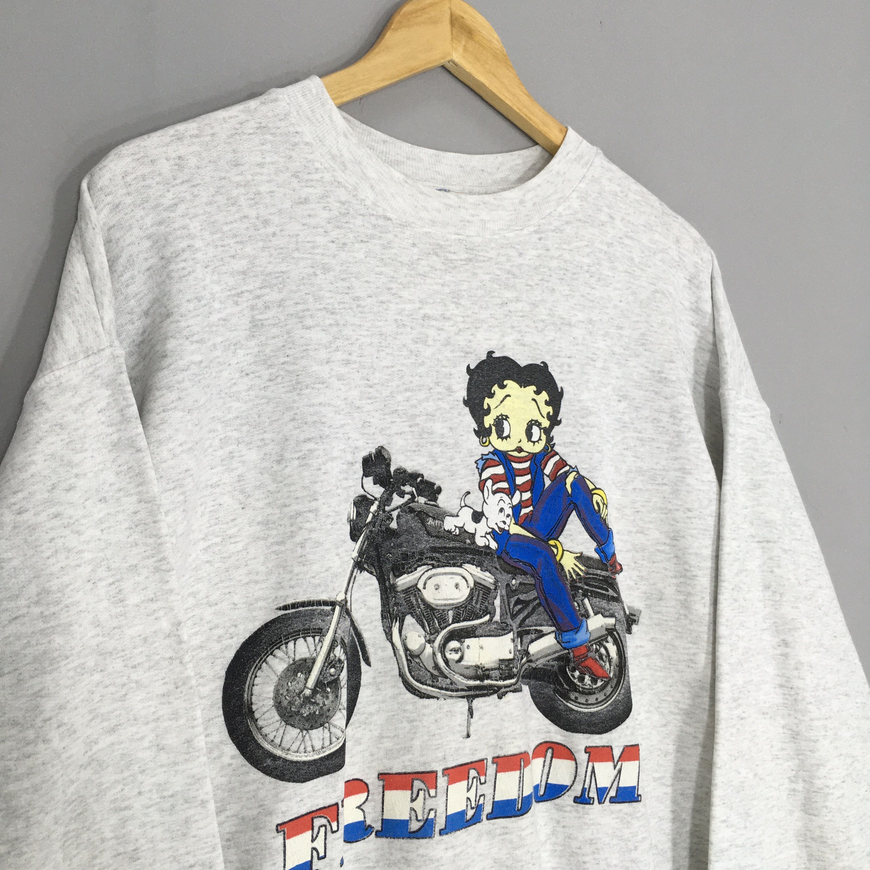 Cartoon Network × Vintage Vintage Motorcycle Betty Boop Sweatshirt Size US L / EU 52-54 / 3 - 3 Thumbnail