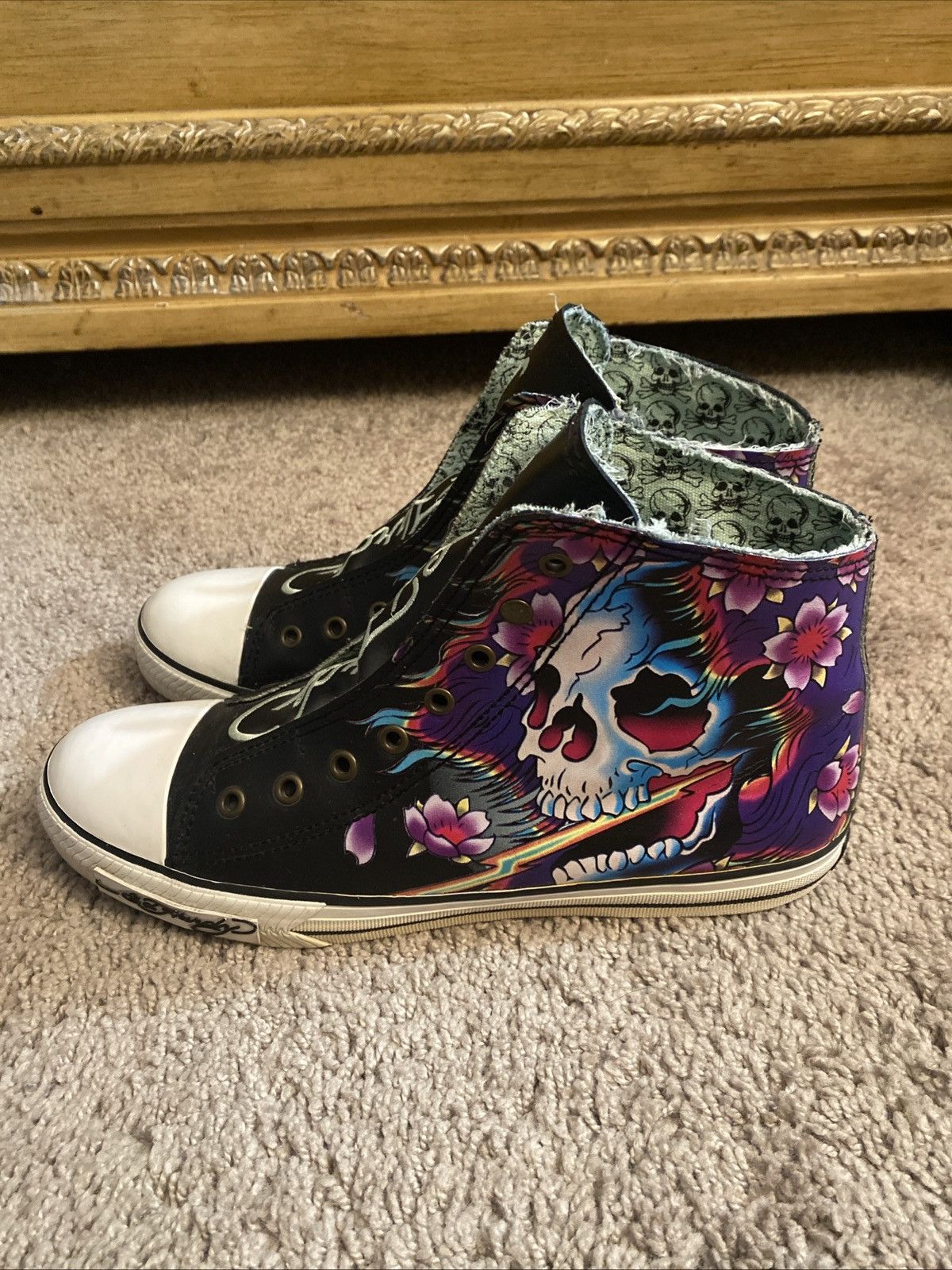 Ed Hardy Rare!Vintage Y2K Ed Hardy Hi top Sneakers size 11 Size US 11 / EU 44 - 3 Thumbnail