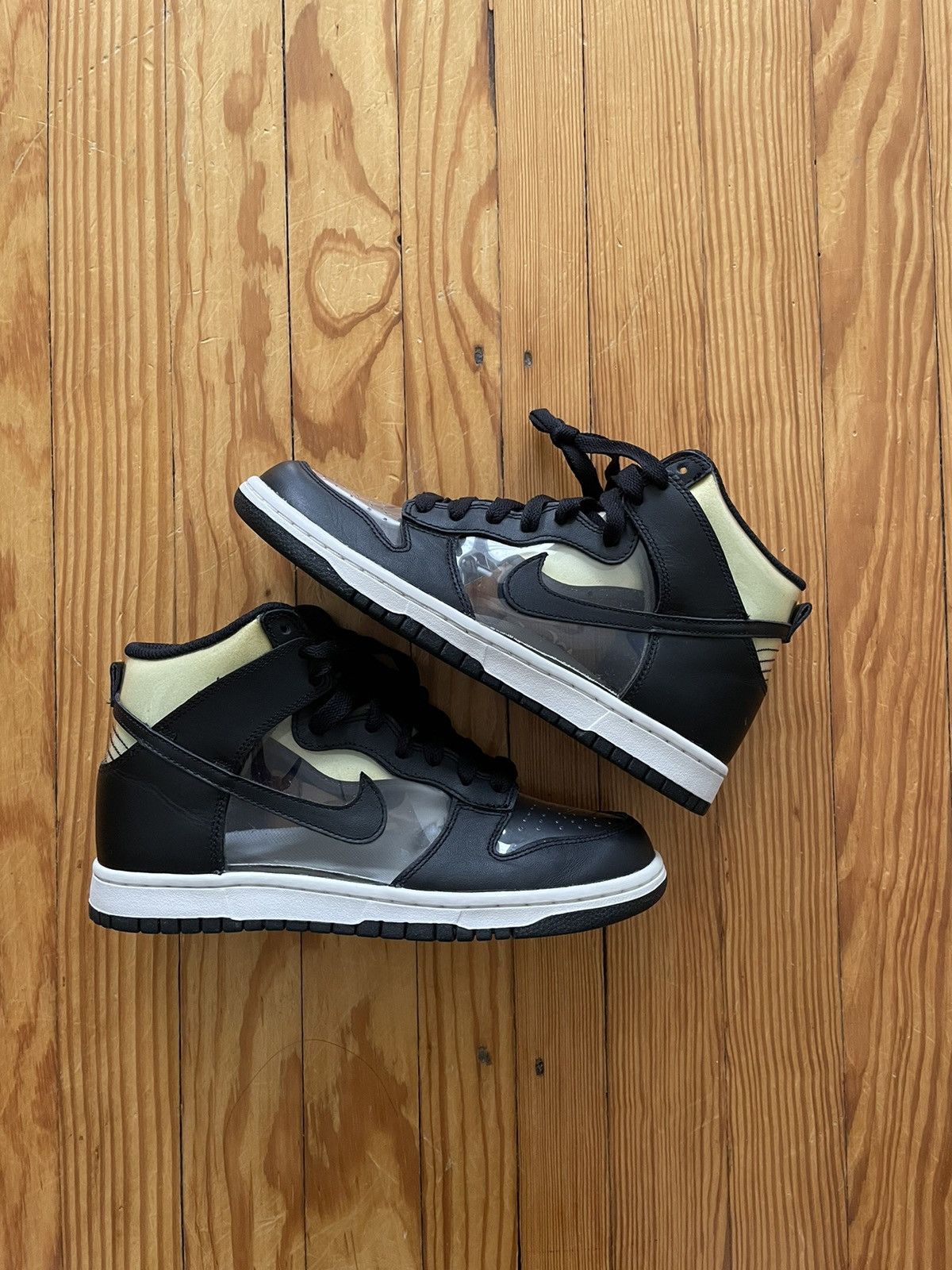 image of Comme Des Garcons x Nike Comme Des Garçons Nike Dunk High Black / Clear Transparent Shoes in Black 