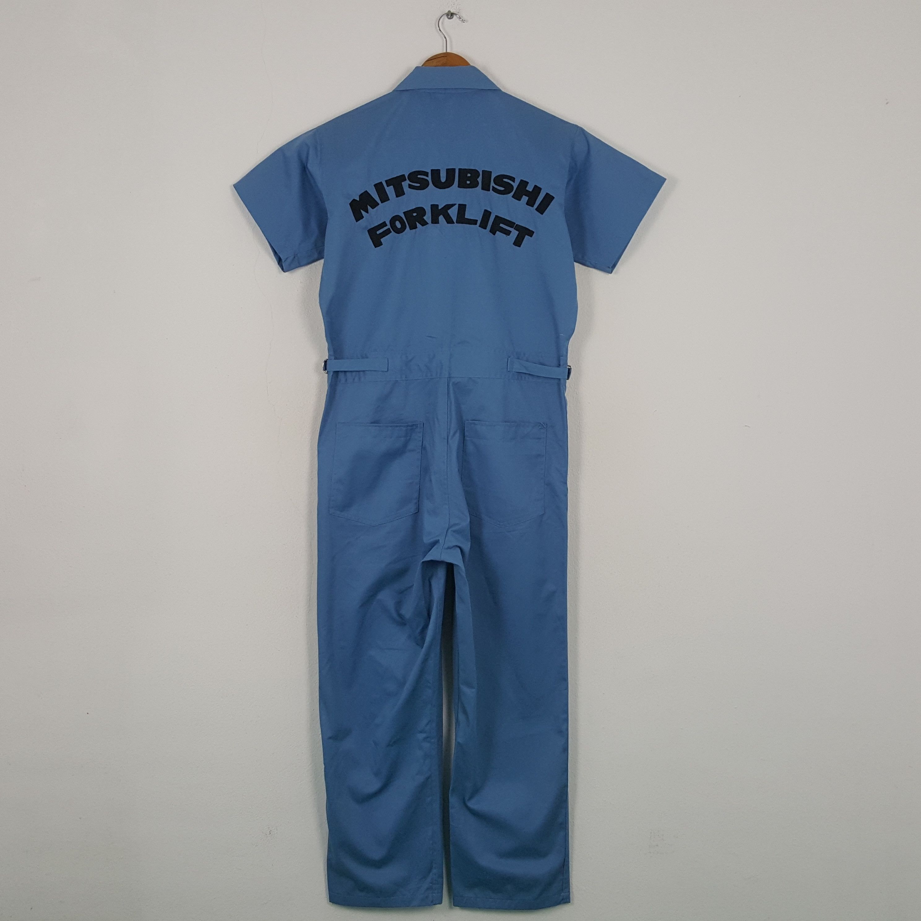 Vintage Mitsubishi Forklift Japanese Vehicle Coverall RR9