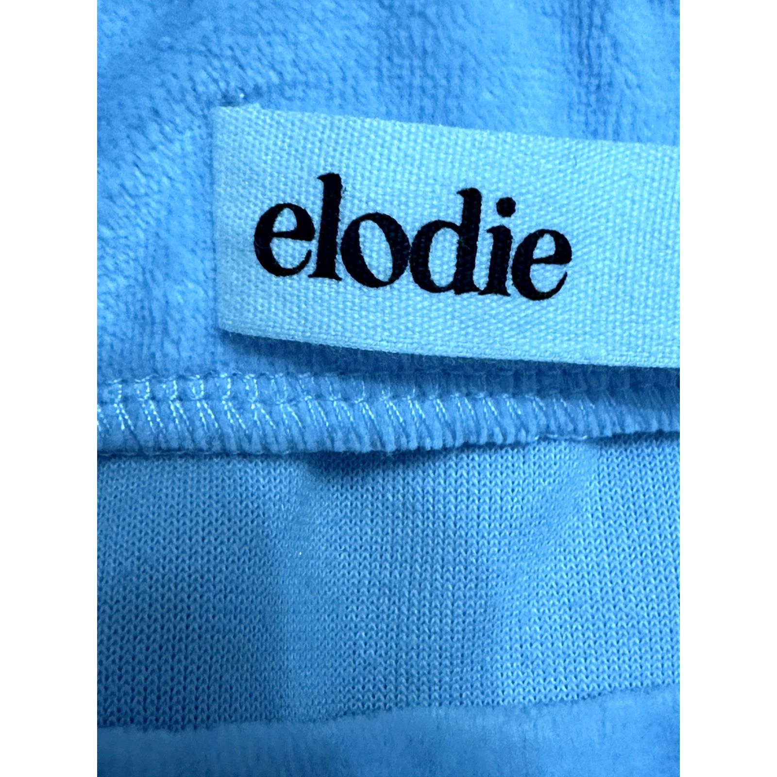 Other Elodie Mini Pull On Skirt Bodycon Velour Light Blue W S NWOT Size 26" / US 2 / IT 38 - 7 Thumbnail