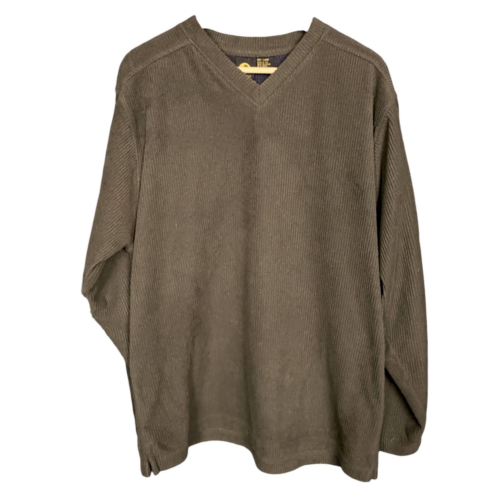Body Glove Vintage 90s Body Glove Men's L Green Ribbed V-Neck Sweater Size US L / EU 52-54 / 3 - 2 Thumbnail