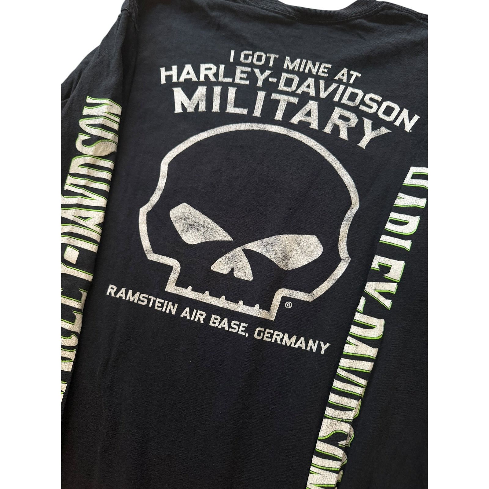 Harley Davidson Vintage Harley Davidson Speed & Power Green Long Sleeve Size US XL / EU 56 / 4 - 6 Thumbnail