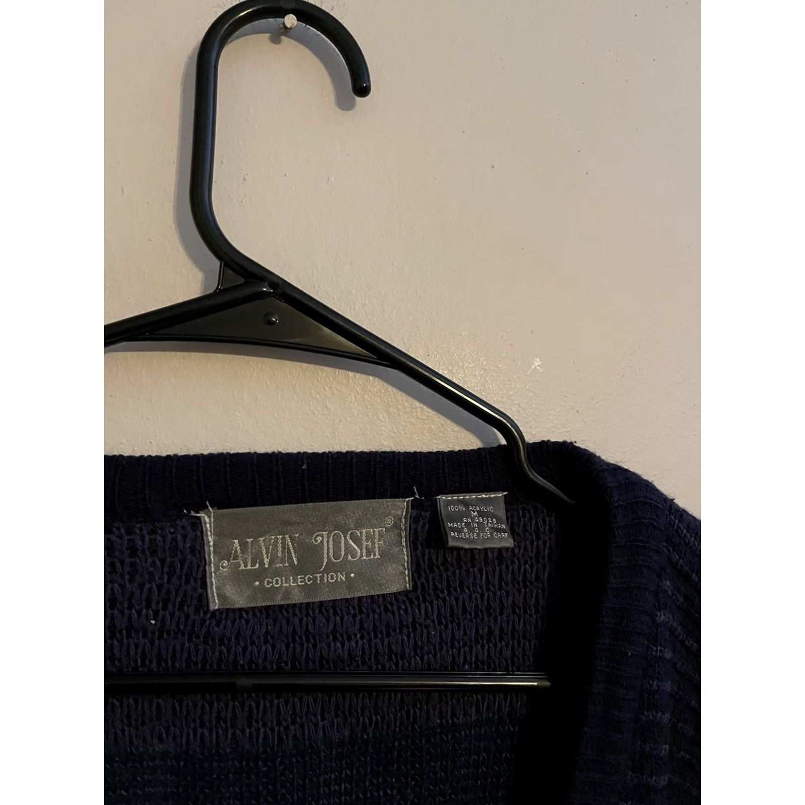 Vintage VINTAGE Alvin Josef Purple Acrylic Knit Grandpa Cardigan Sweater Men's Medium Size US M / EU 48-50 / 2 - 2 Thumbnail