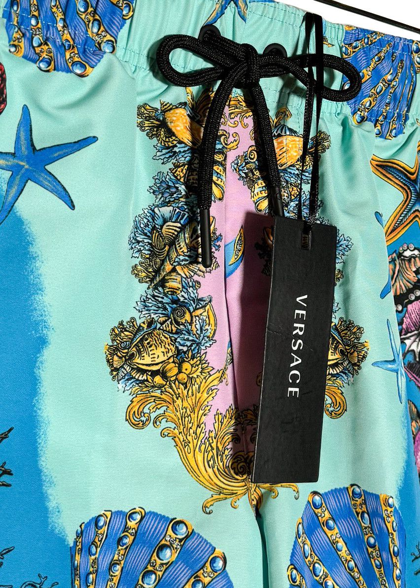 Versace Versace Blue Trésor De La Mer Print Swim Trunks Size US 30 / EU 46 - 7 Thumbnail