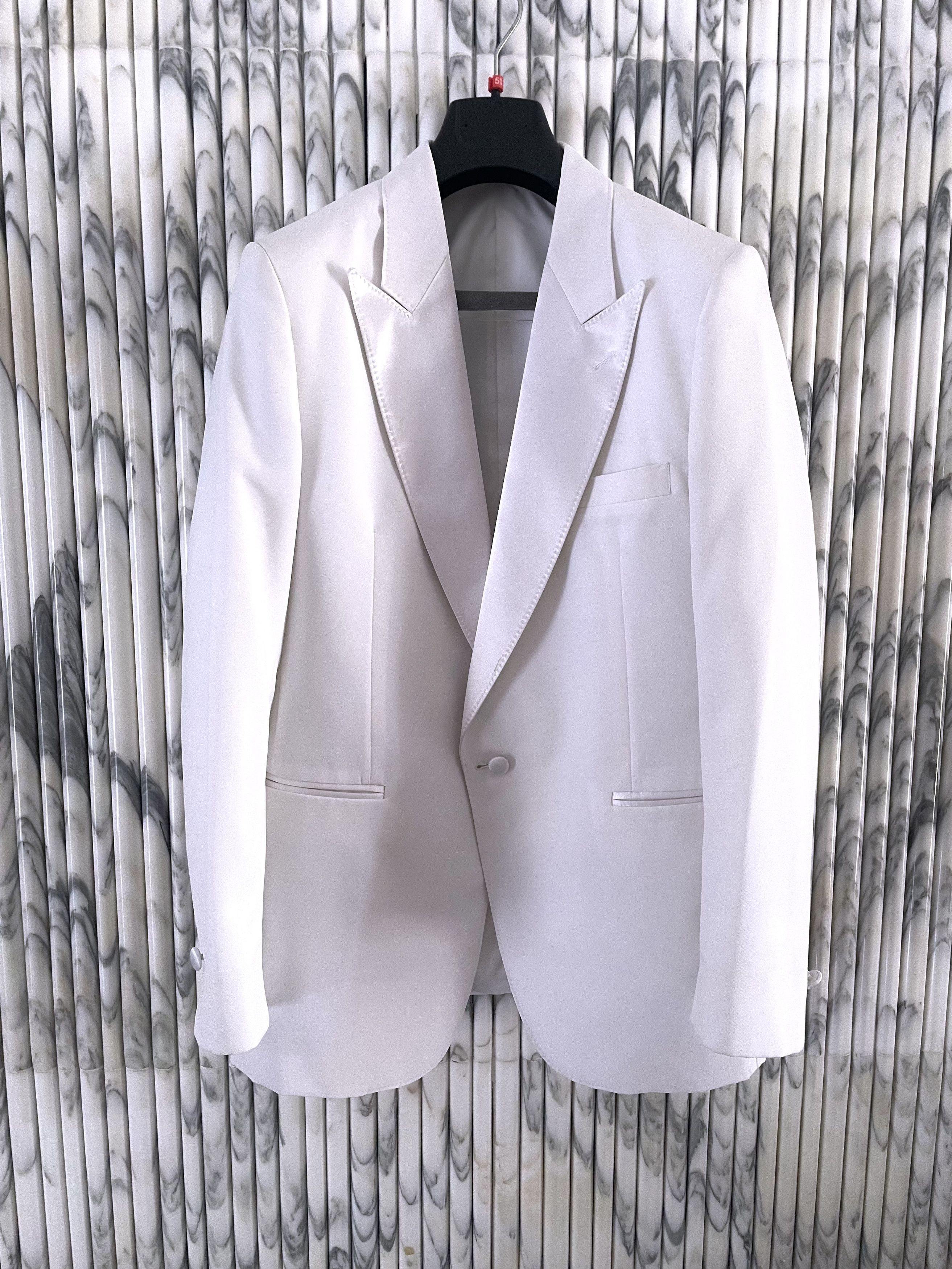 Vintage IVORY GRAIN DE POUDRE LE SMOKING TUXEDO JACKET Size 48R - 1 Thumbnail