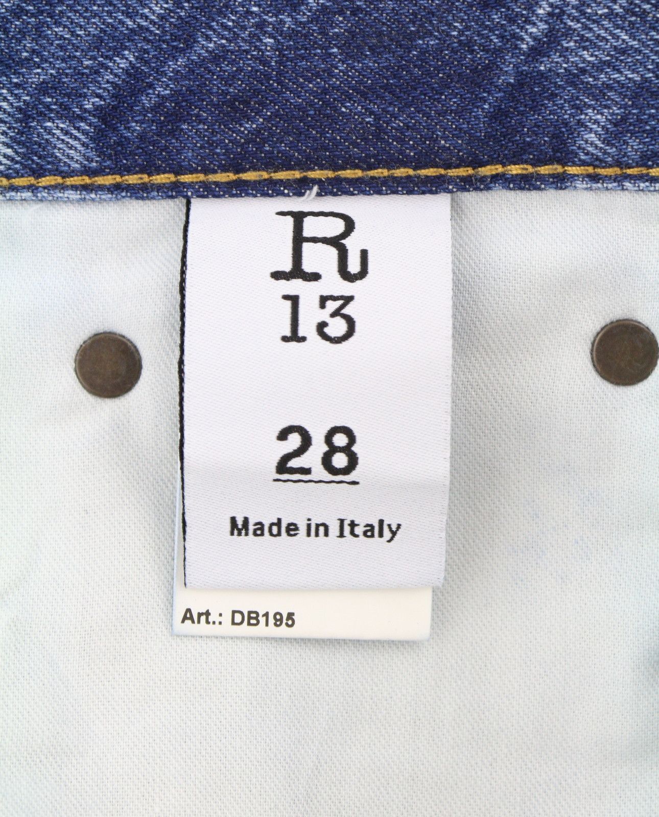R13 BOYFRIEND 28 Jasper Faded Blue PF25 Jeans 87198 Size 28" / US 6 / IT 42 - 8 Thumbnail