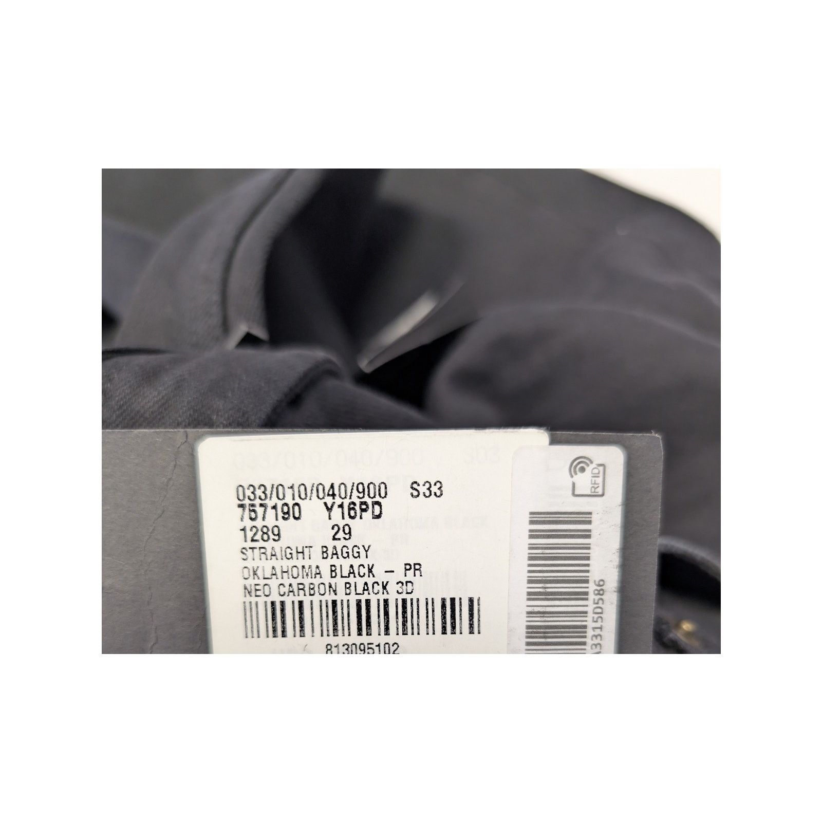 Saint Laurent Paris o1rshd1 Straight Baggy Denim Jeans in Oklahoma Black Size US 29 - 22 Thumbnail
